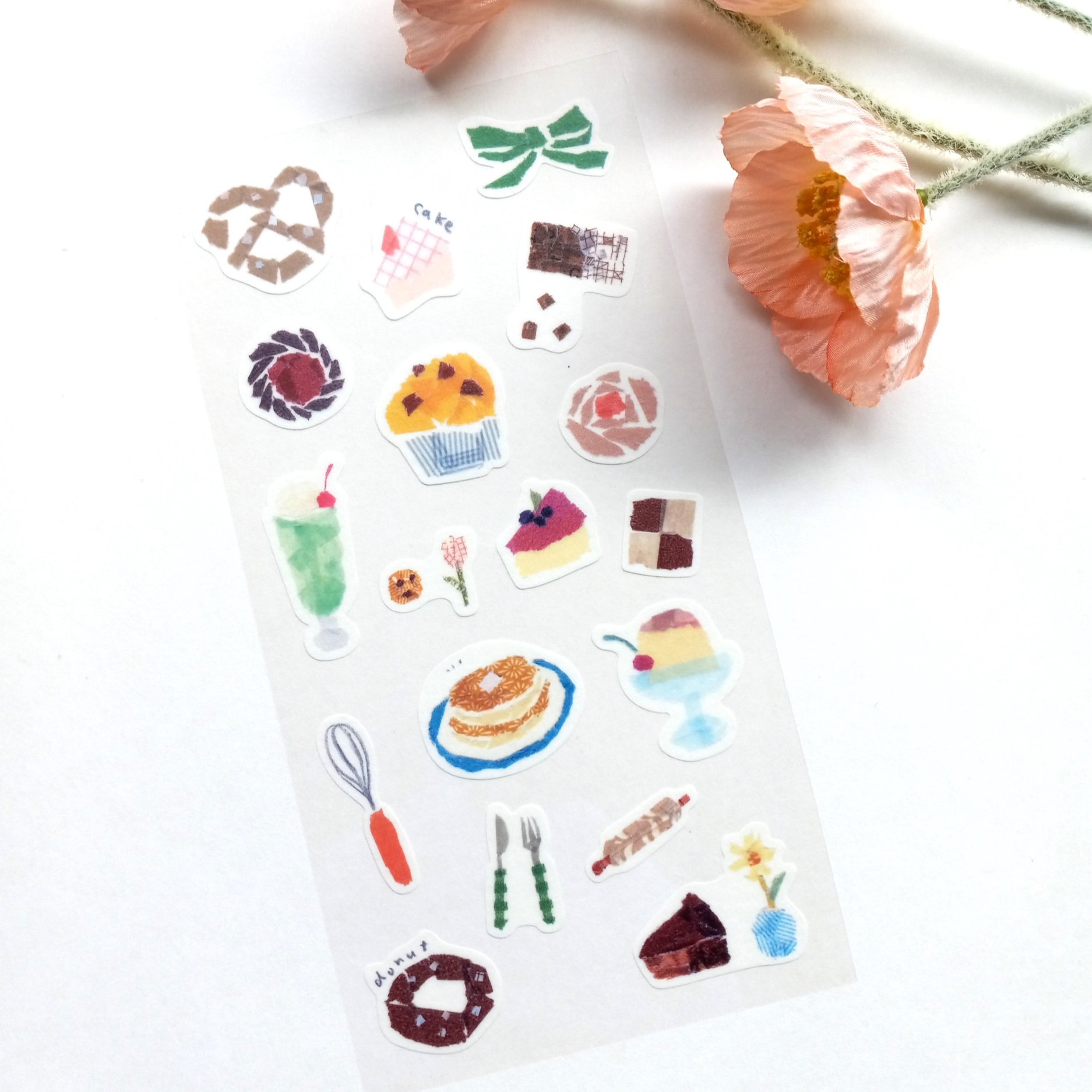 SAIEN x Miki Tamura Tea Time Sticker Sheet || The Stationery Pocket