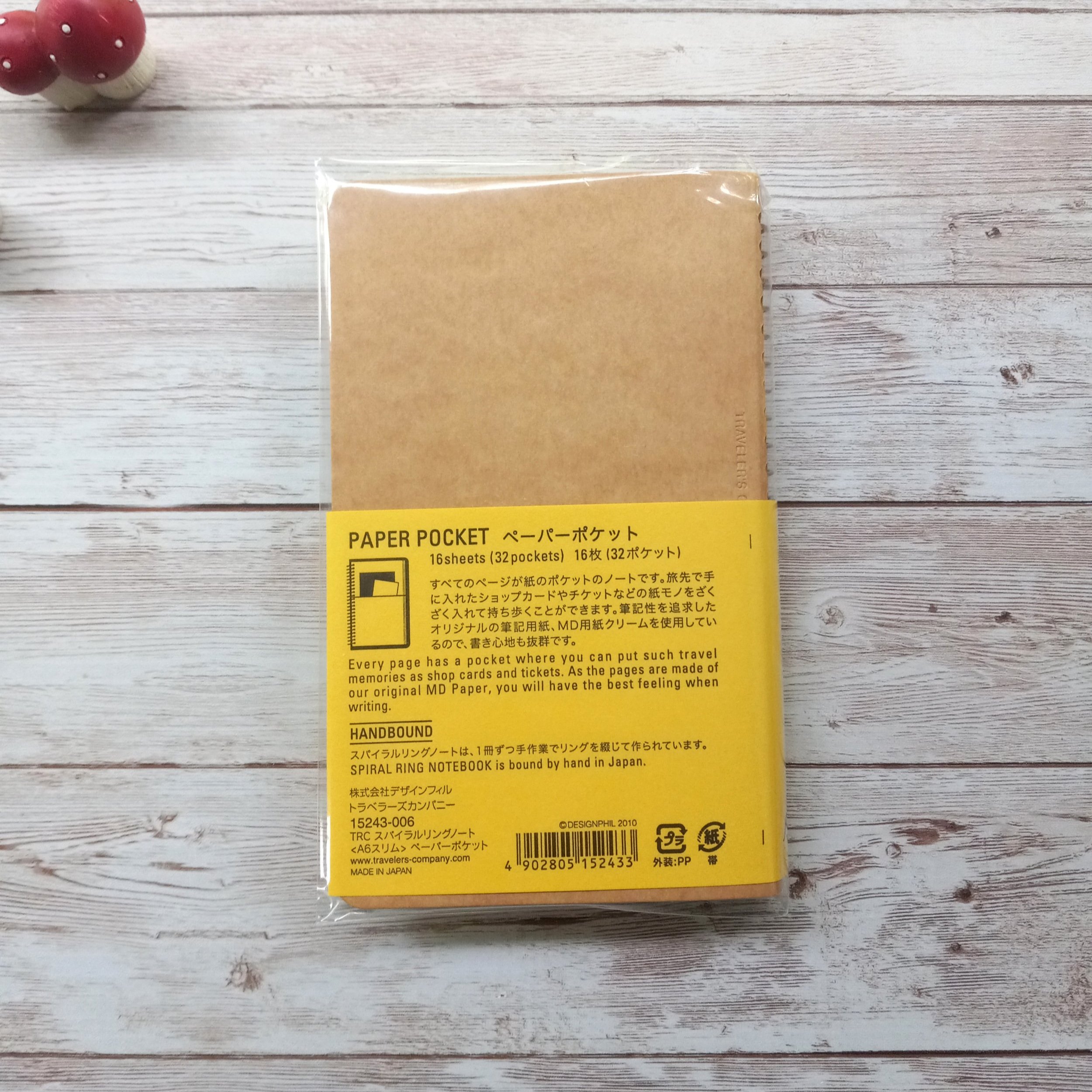 Traveler's Company Spiral Ring Notebook Paper Pocket A6 Slim