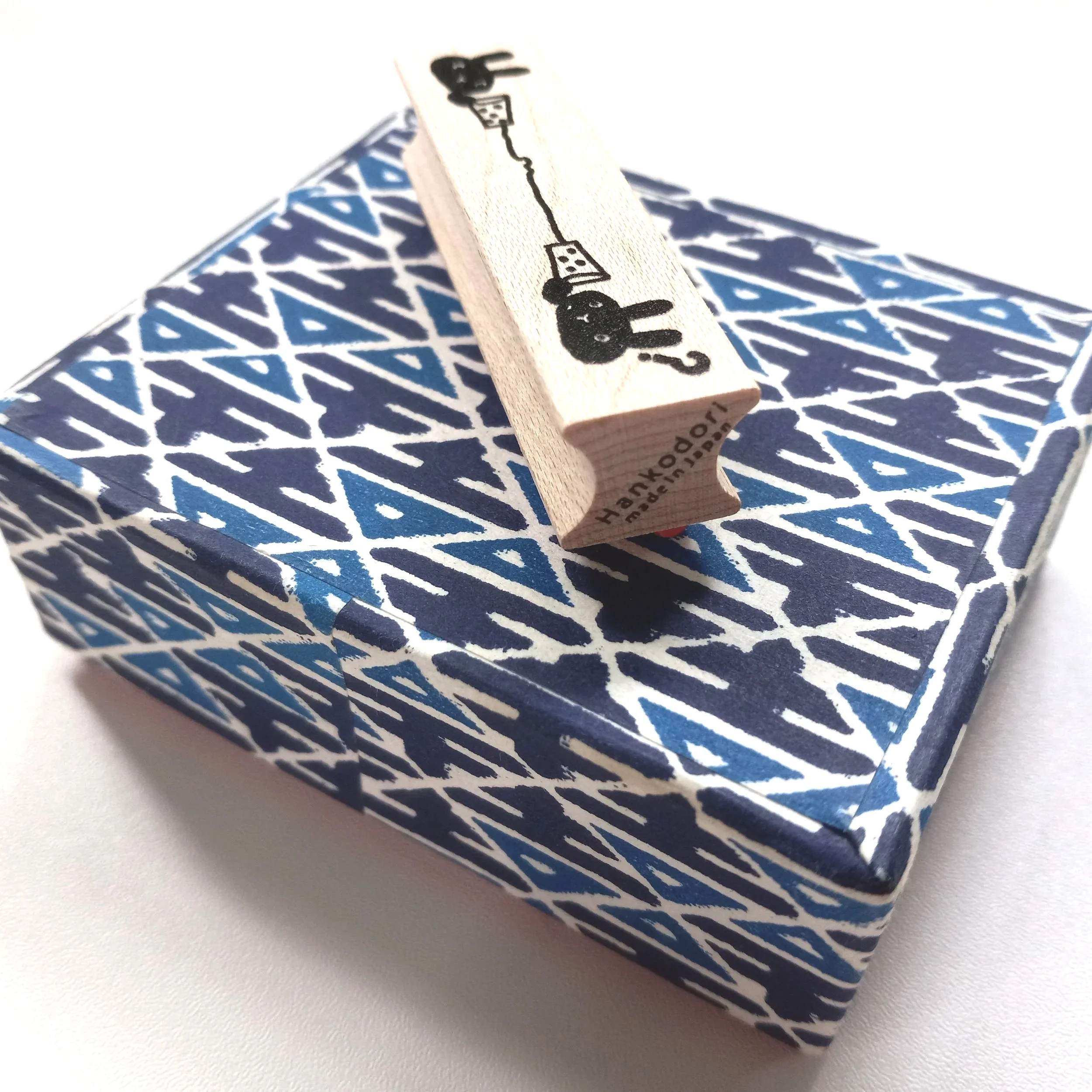 Hankodori Rubber Stamps - Black Rabbit & String Phone || The Stationery Pocket