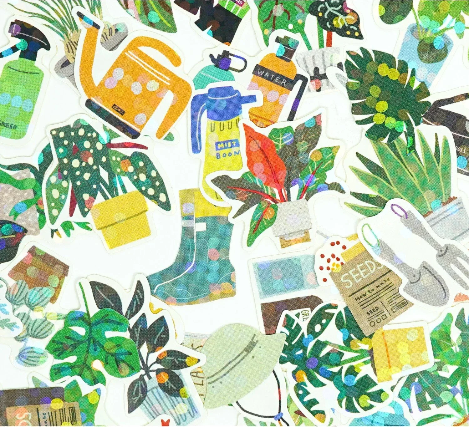 Greeting Life Inc. Hako Flake Stickers - Green Market || The Stationery Pocket