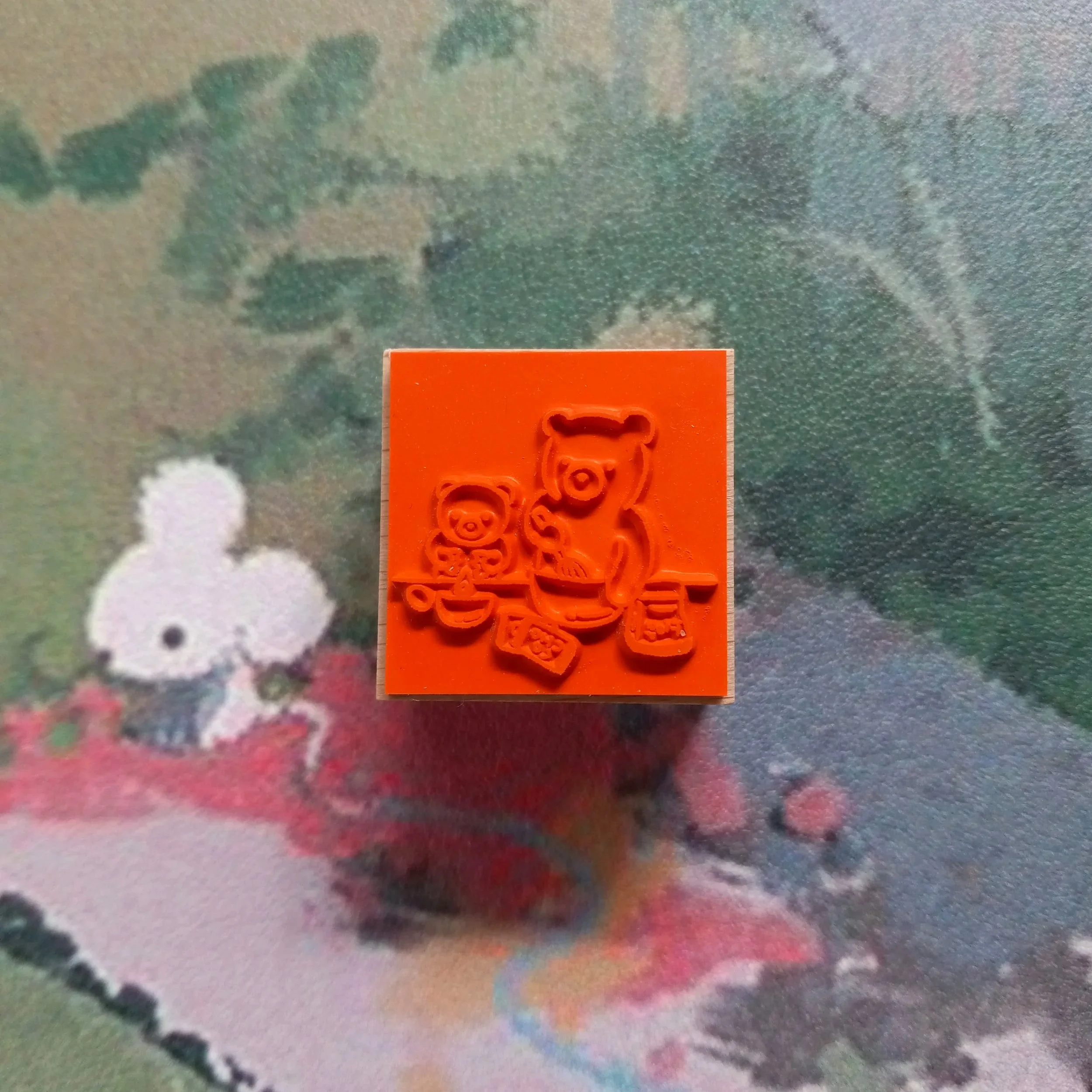 Kuma Cooking stationery stamp from Forme.