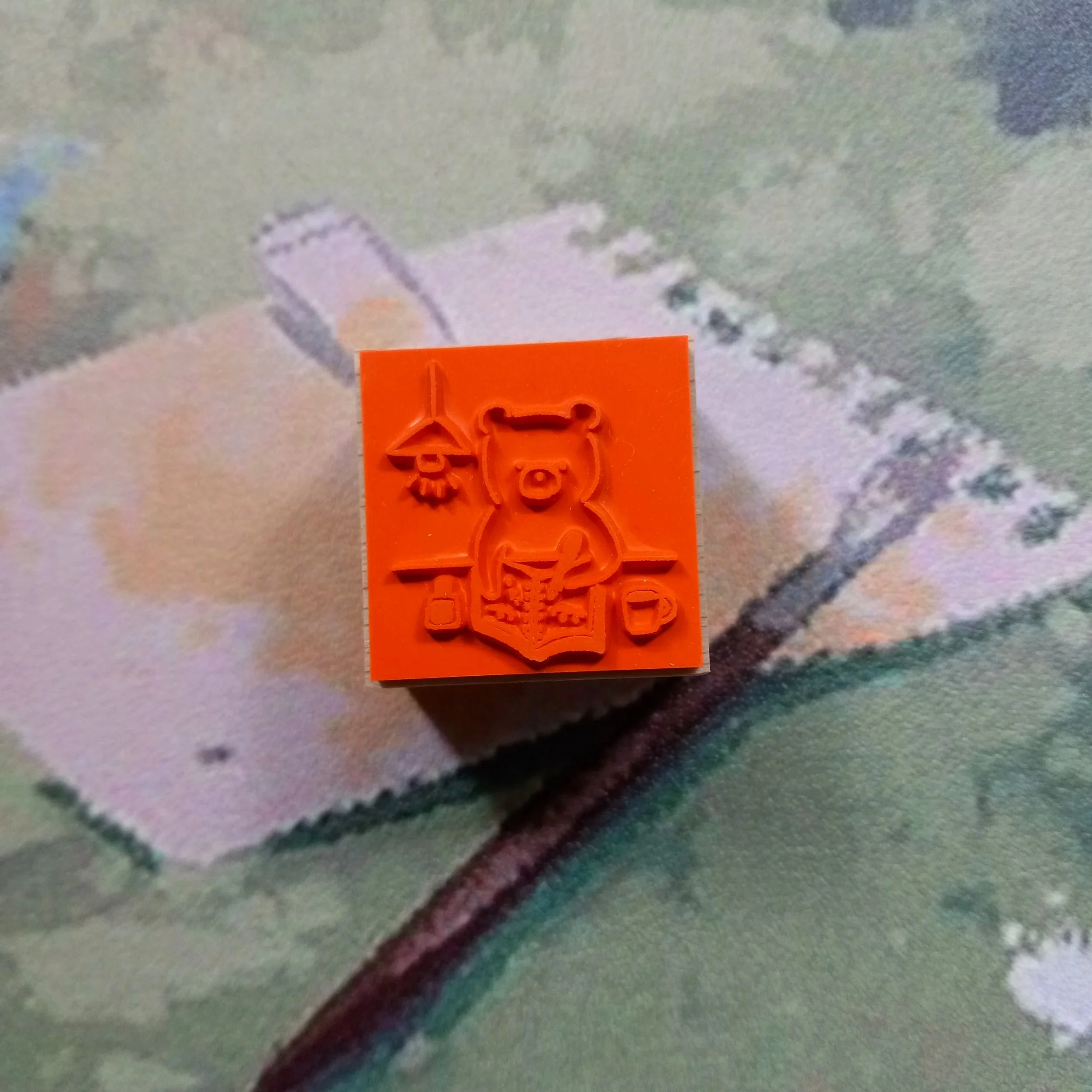 Haha Kuma Techo Time stationery stamp from Forme.
