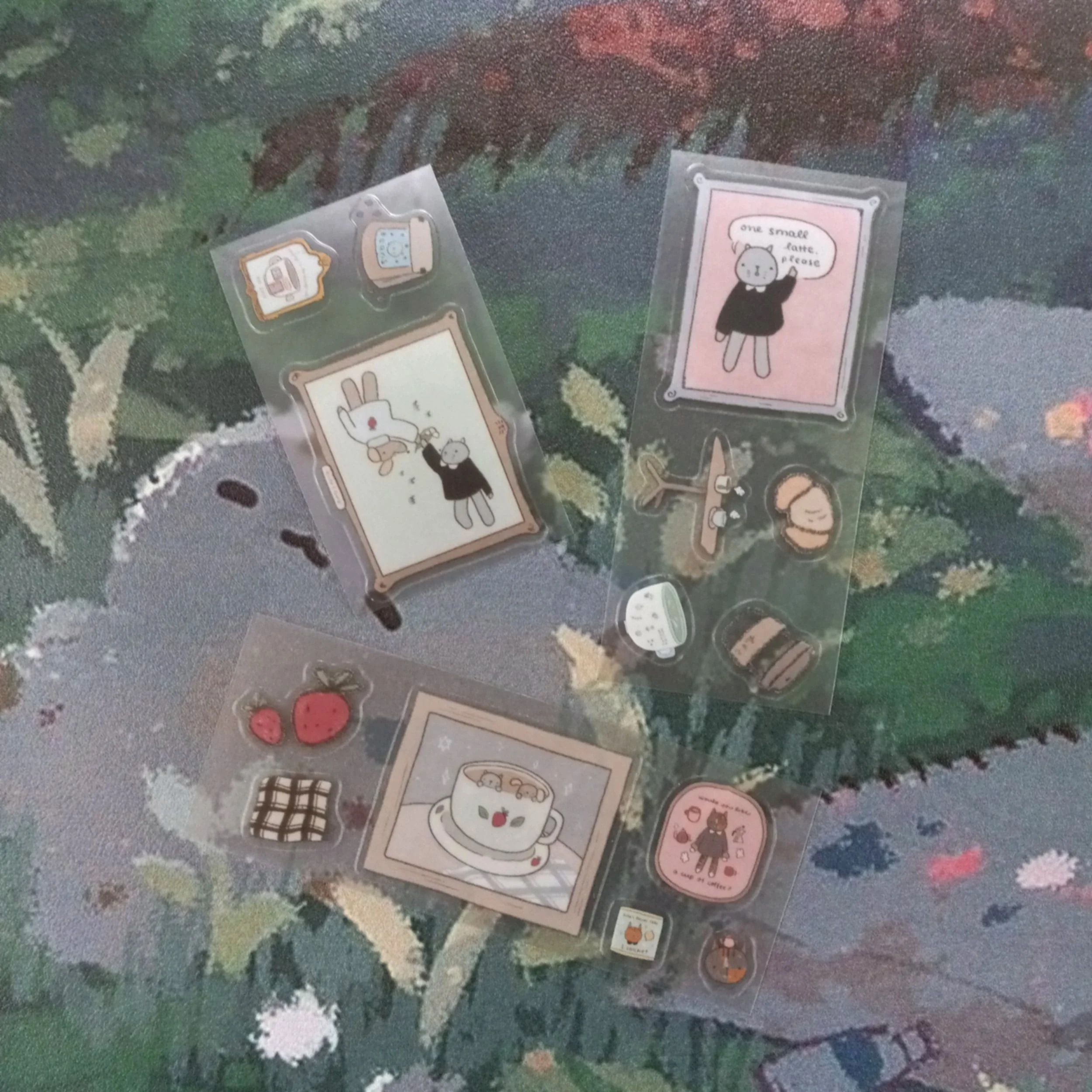 KuboandLucy x Dana Ate Oatmeal PET tape unrolled to display detailed cafe illustrations