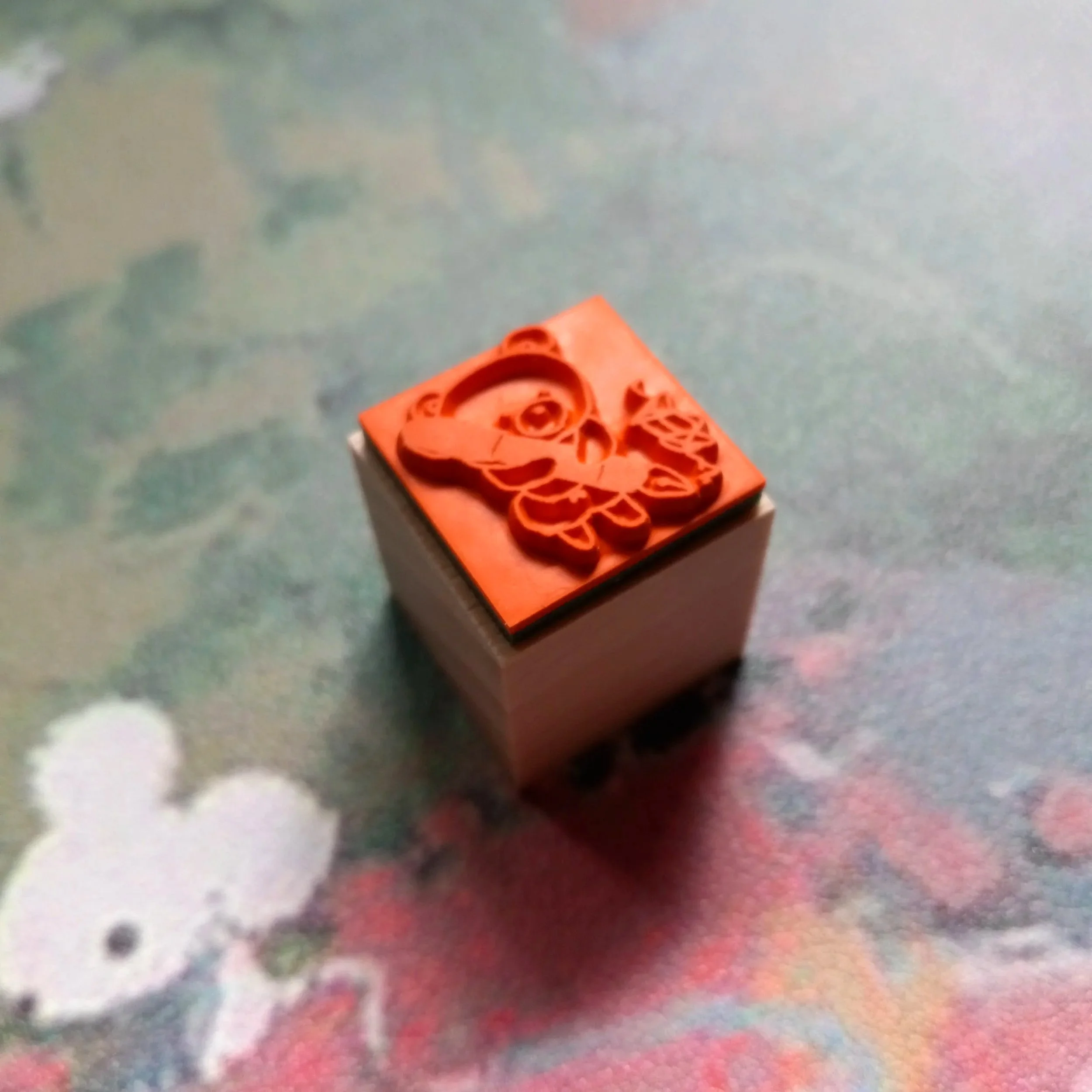 Forme. Baby Kuma Rakugaki illustration stamp