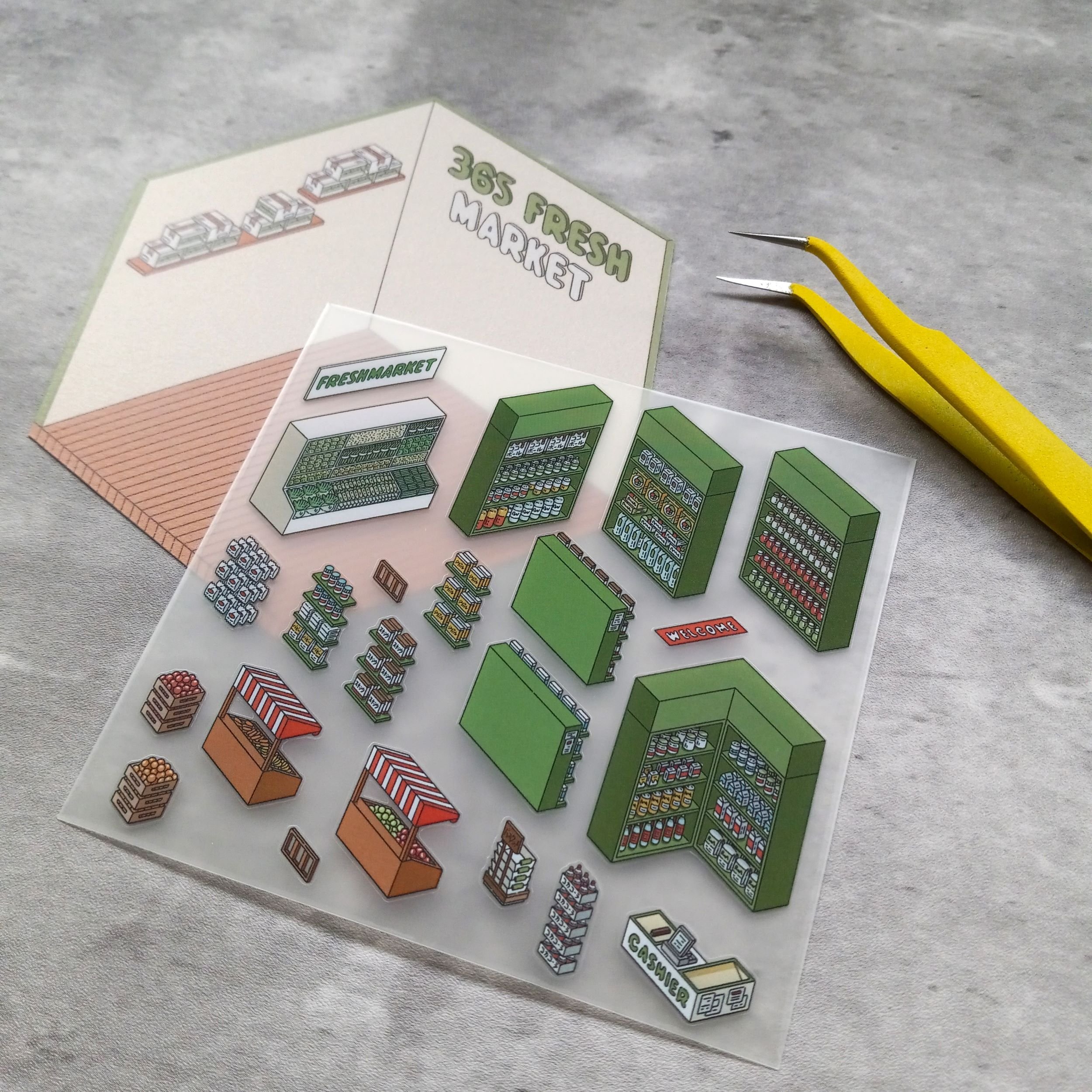 GoodVibeSummer Momo Stickers - Market Deco Kit || The Stationery Pocket