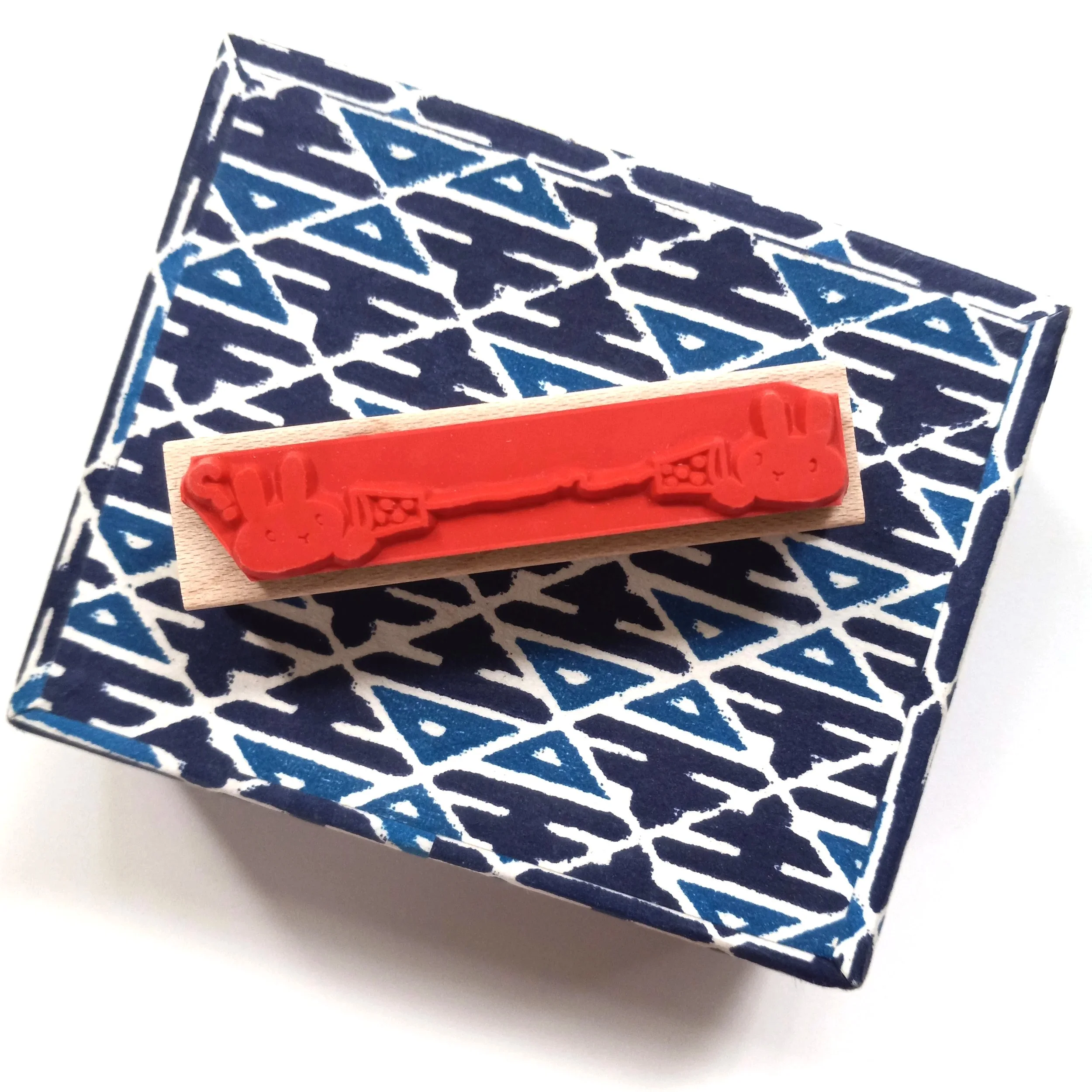 Hankodori Rubber Stamps - Black Rabbit & String Phone || The Stationery Pocket