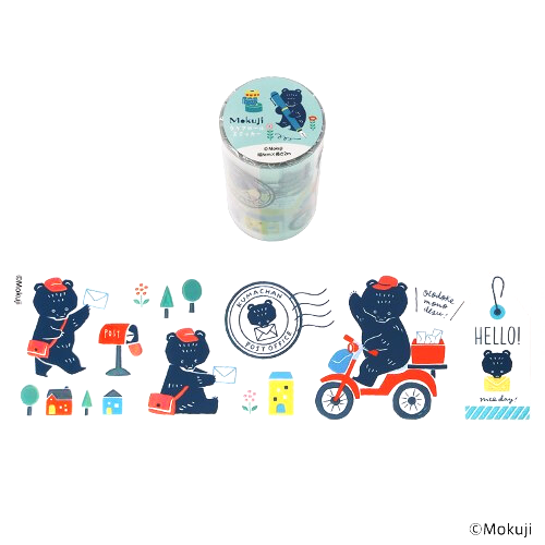 Nippan -  Komamono Creative x Mokuji Collaboration - Decorative Clear Roll Stickers