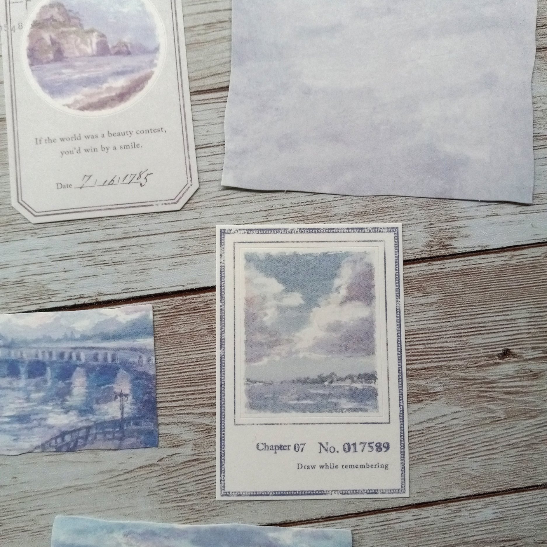 Mind Wave Flake Stickers Landscape Morning Calm || The Stationery Pocket