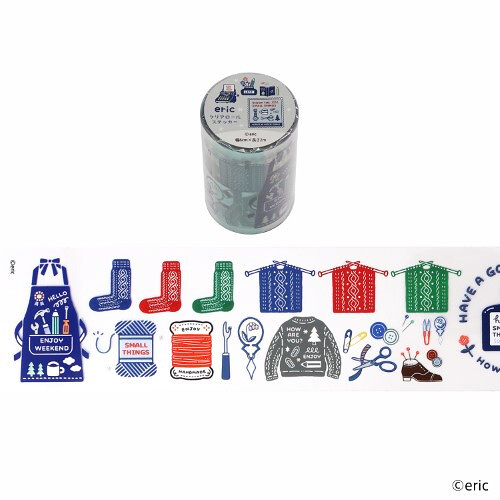 Nippan -  Komamono Creative x eric Collaboration - Decorative Clear Roll Stickers