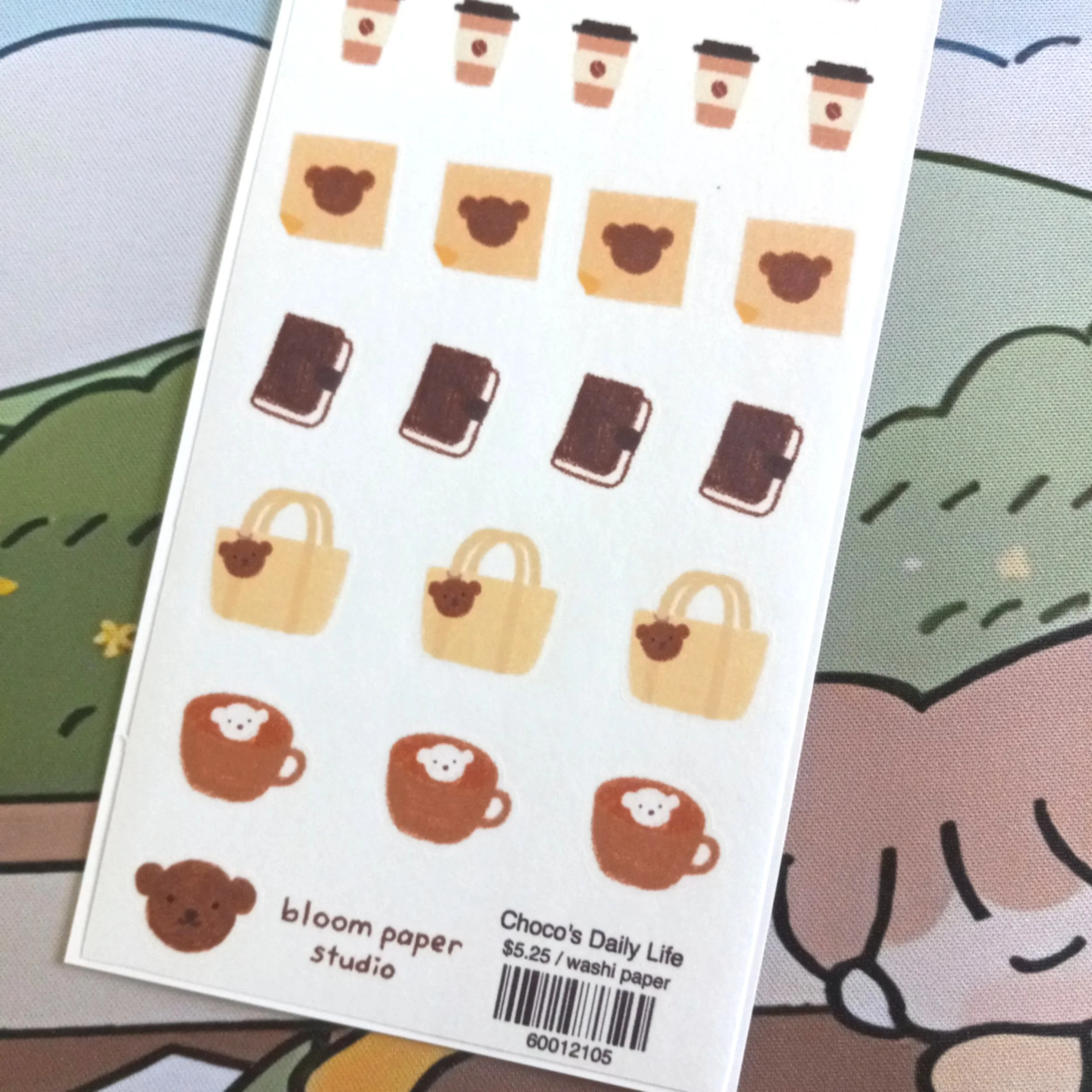 Choco’s Daily Life stickers featuring cozy planner and journaling aesthetic illustrations