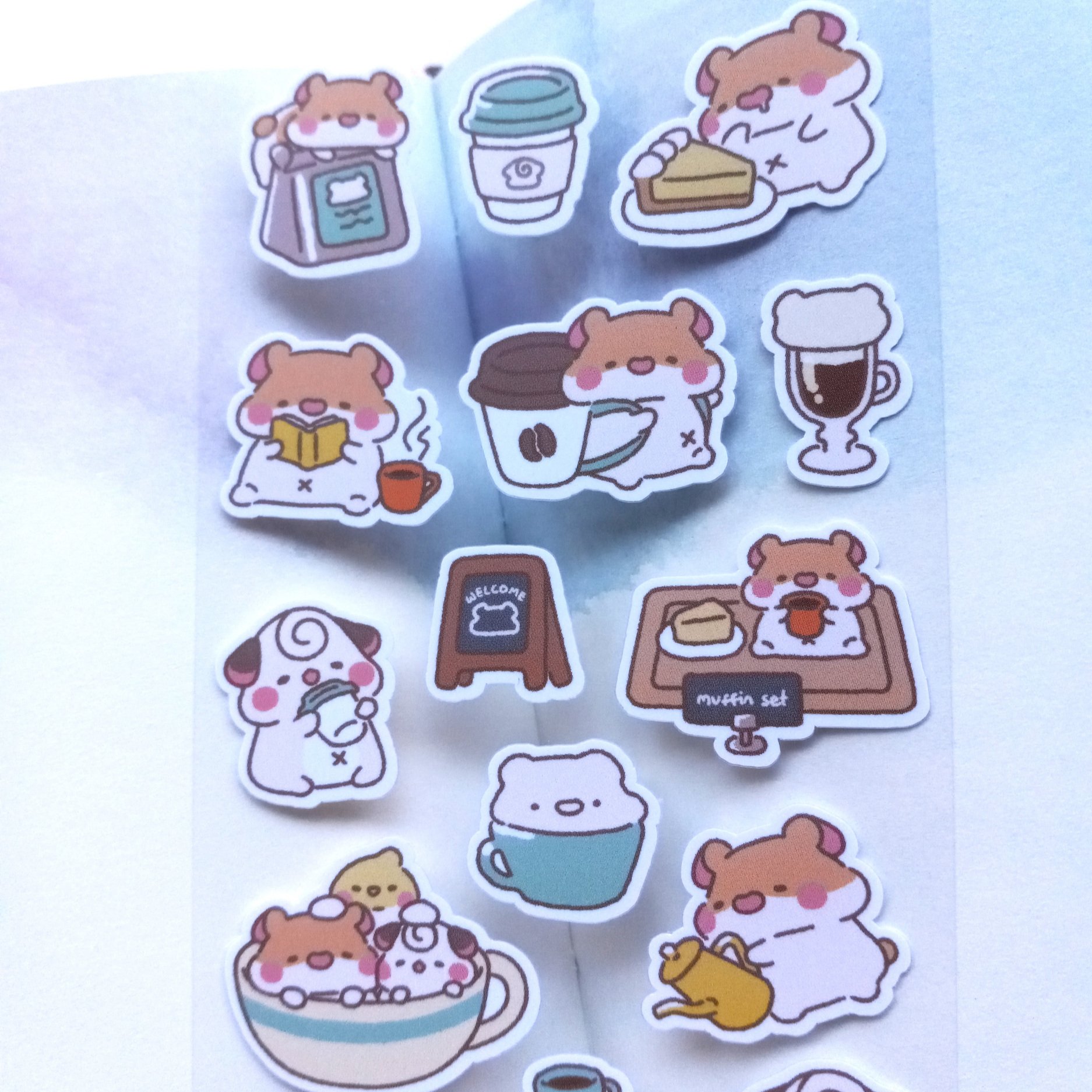 Studio Enon Muffin Corner Coffee Shop Sticker Sheet A || The Stationery Pocket