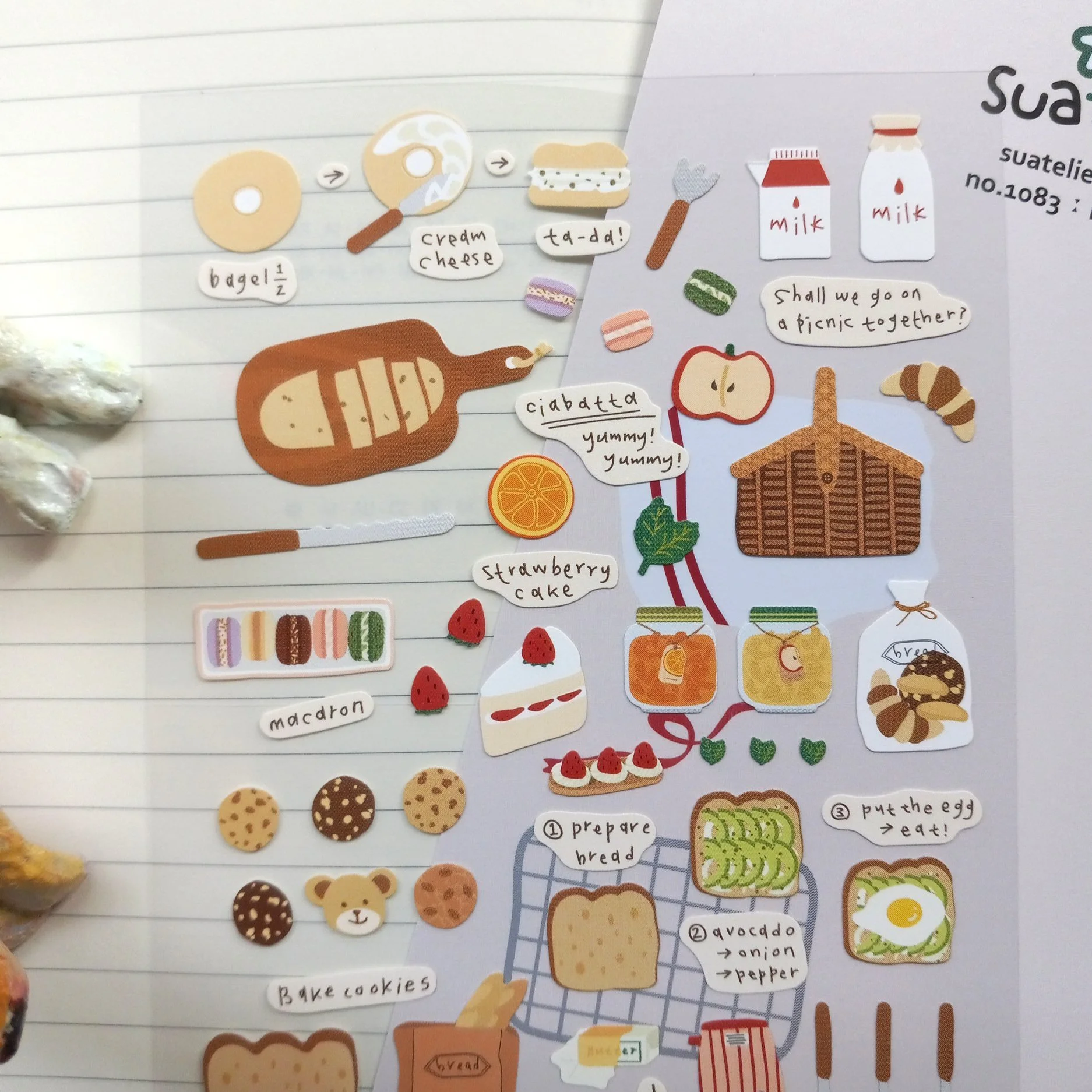 Suatelier Design Stickers No. 1083 I Like Bread || The Stationery Pocket