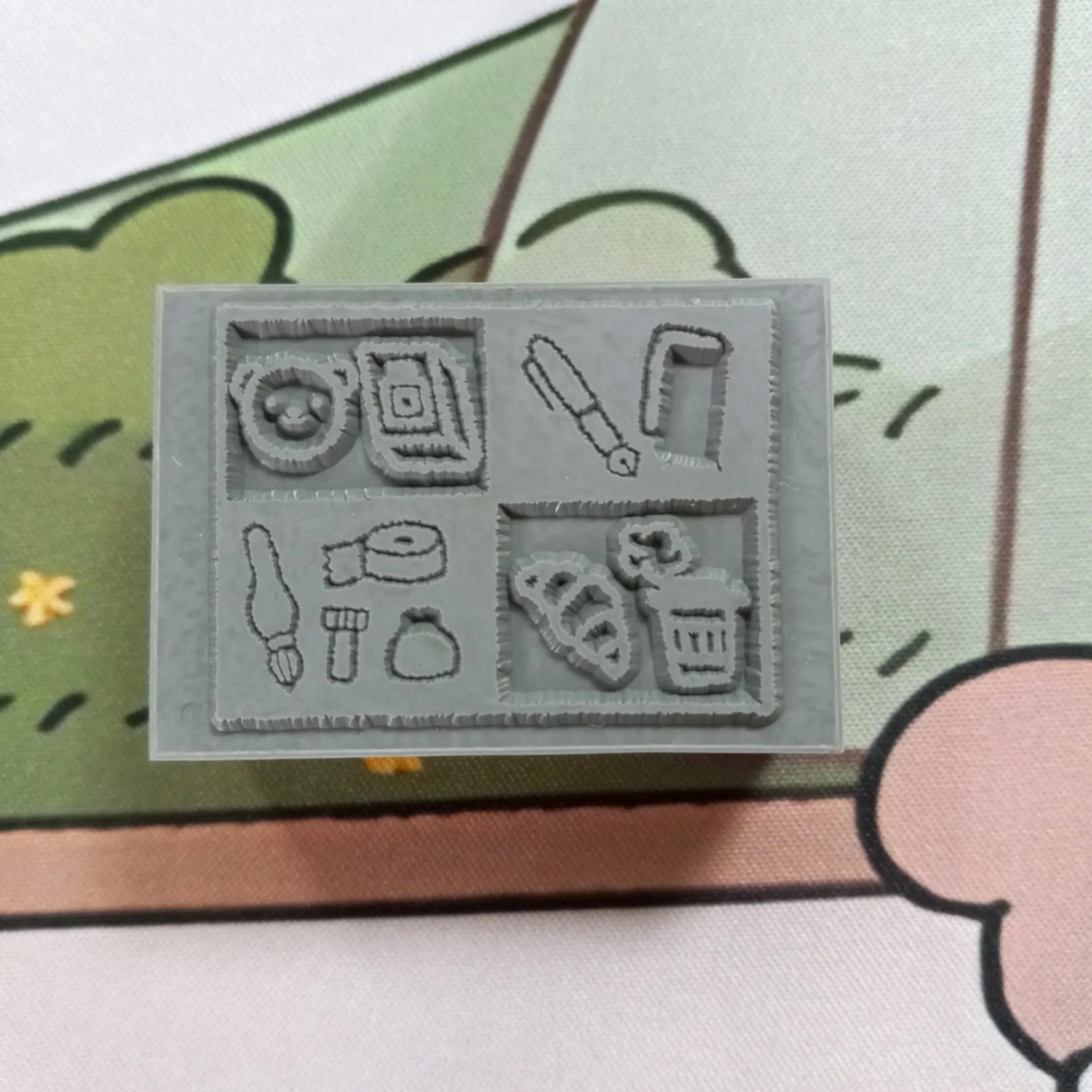 Bloom Paper Studio Bear’s Vibe rubber stamp for journaling, scrapbooking, and paper crafts