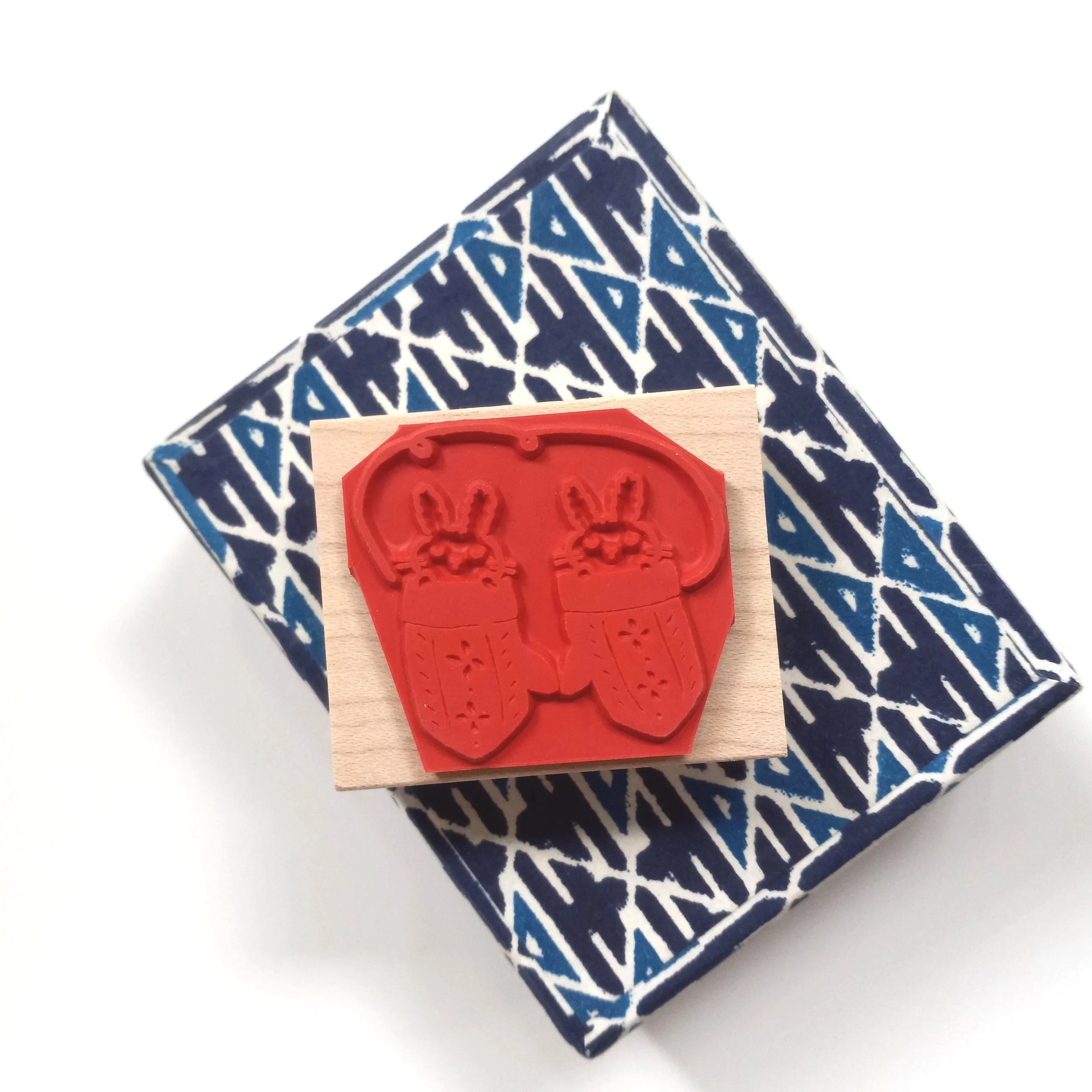 Hankodori Rubber Stamps - Mitten Rabbits || The Stationery Pocket