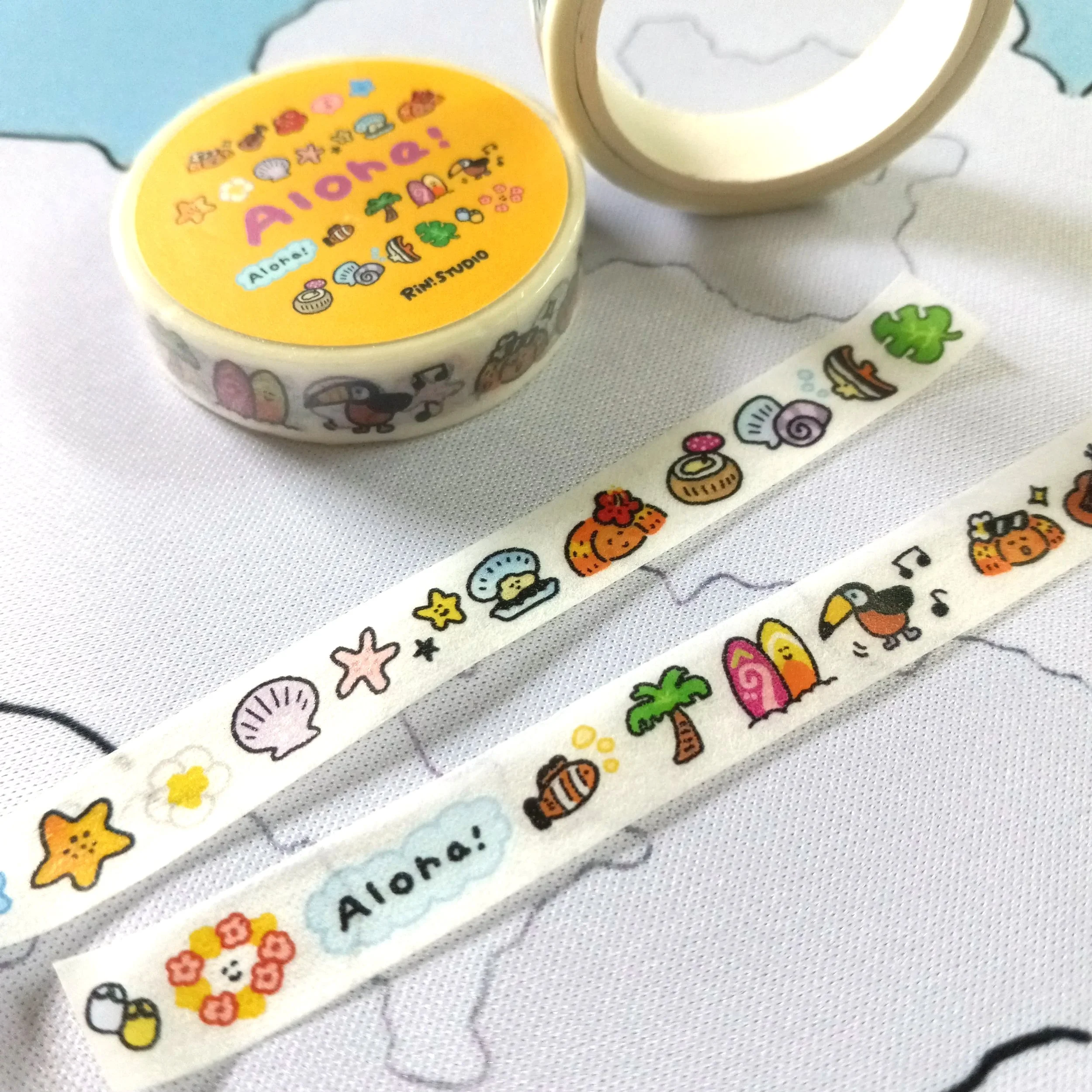 RiN! Studio - Aloha Hawaii Mini Washi Tape - Summer & Beach Vibe