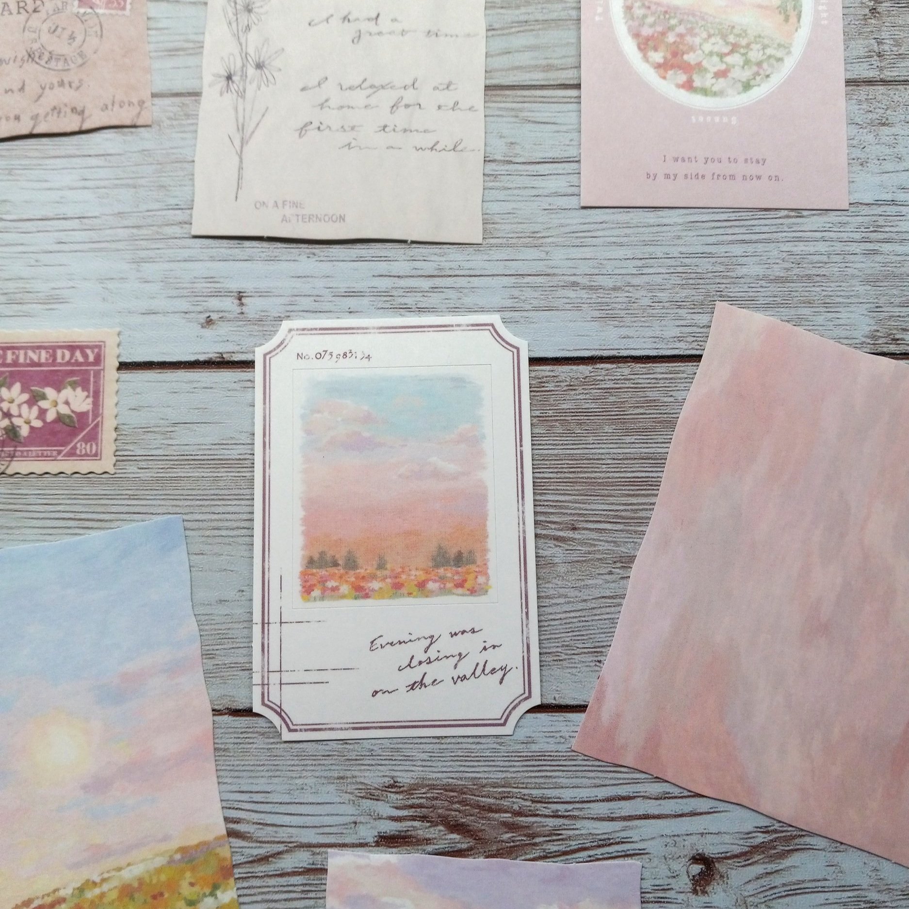 Mind Wave Flake Stickers Landscape Akane Cloud || The Stationery Pocket