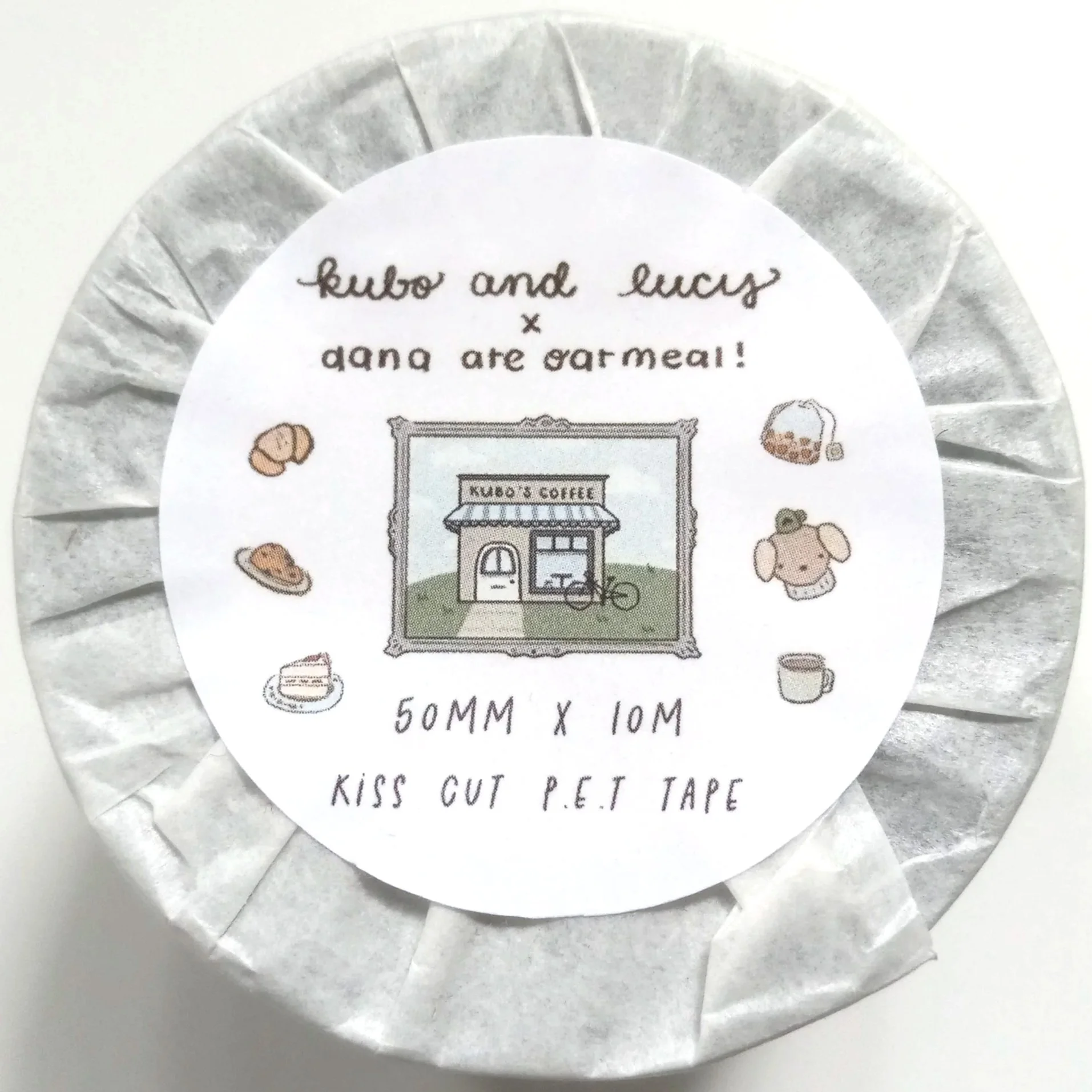 KuboandLucy x Dana Ate Oatmeal - Matte Kiss-Cut PET Tape - Saturday at the Cafe - COMING SOON