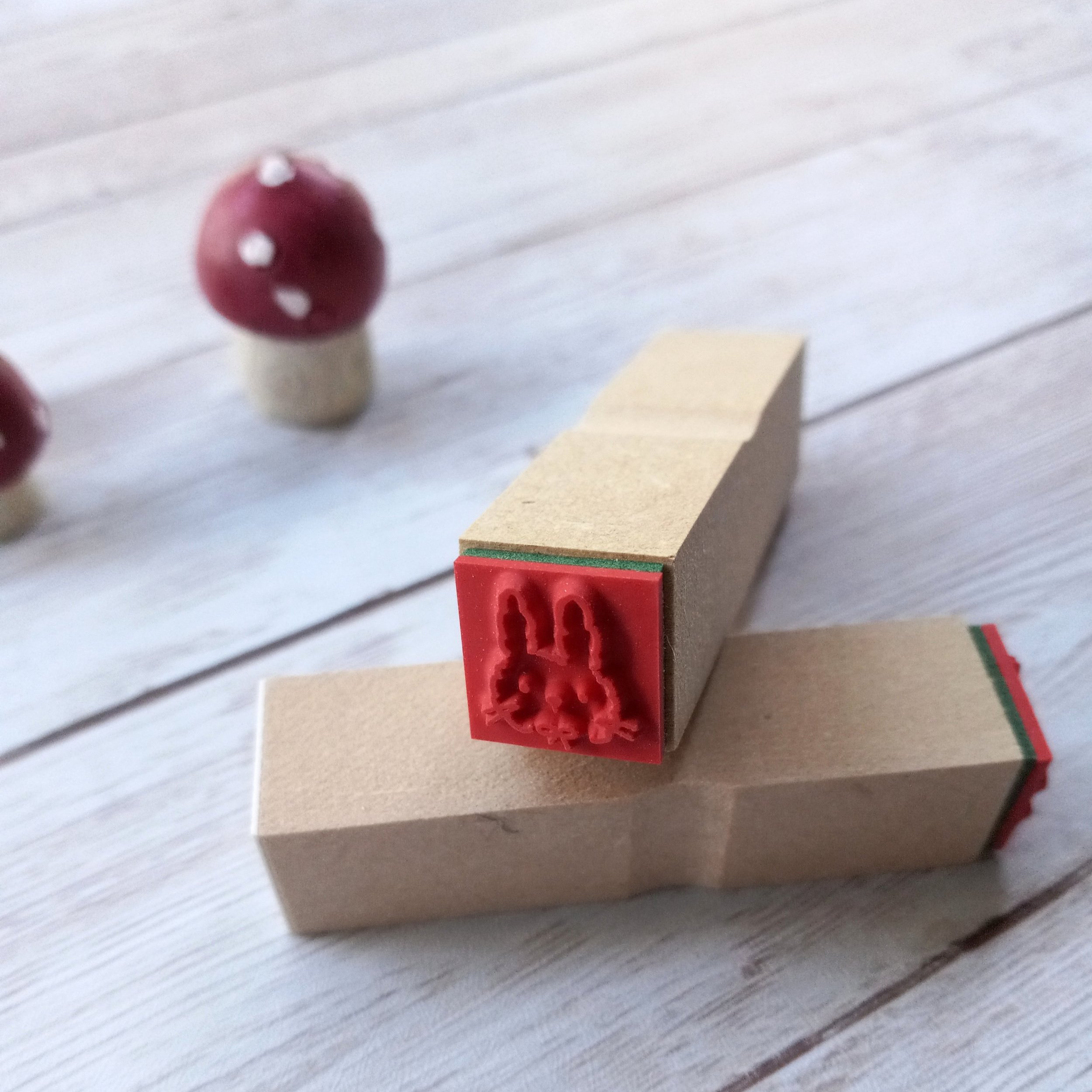 Hankodori Mini Rabbit Rubber Stamp
