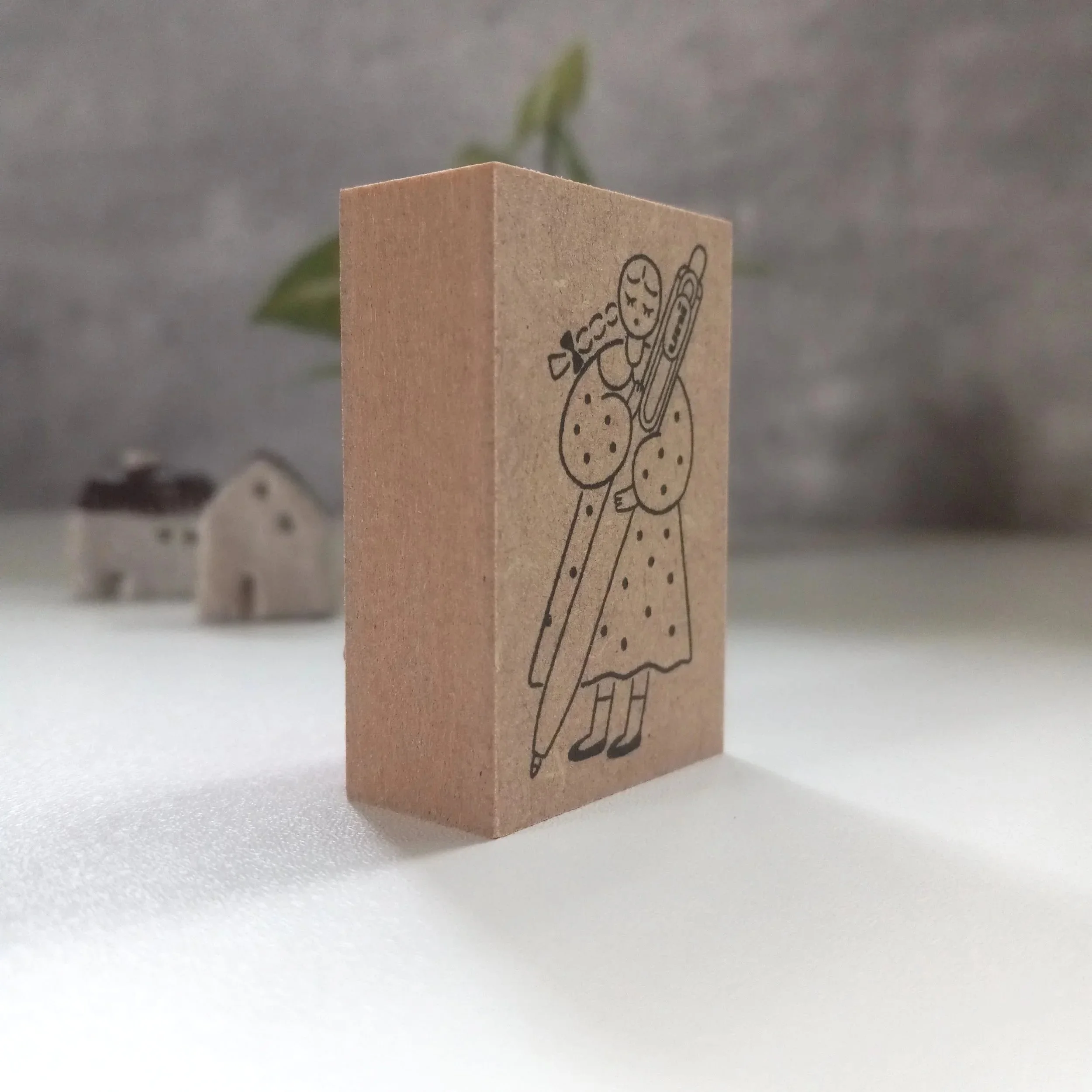 Stamp Marche Rubber Stamps - Marle-chan Holding a Uni-ball One || The Stationery Pocket