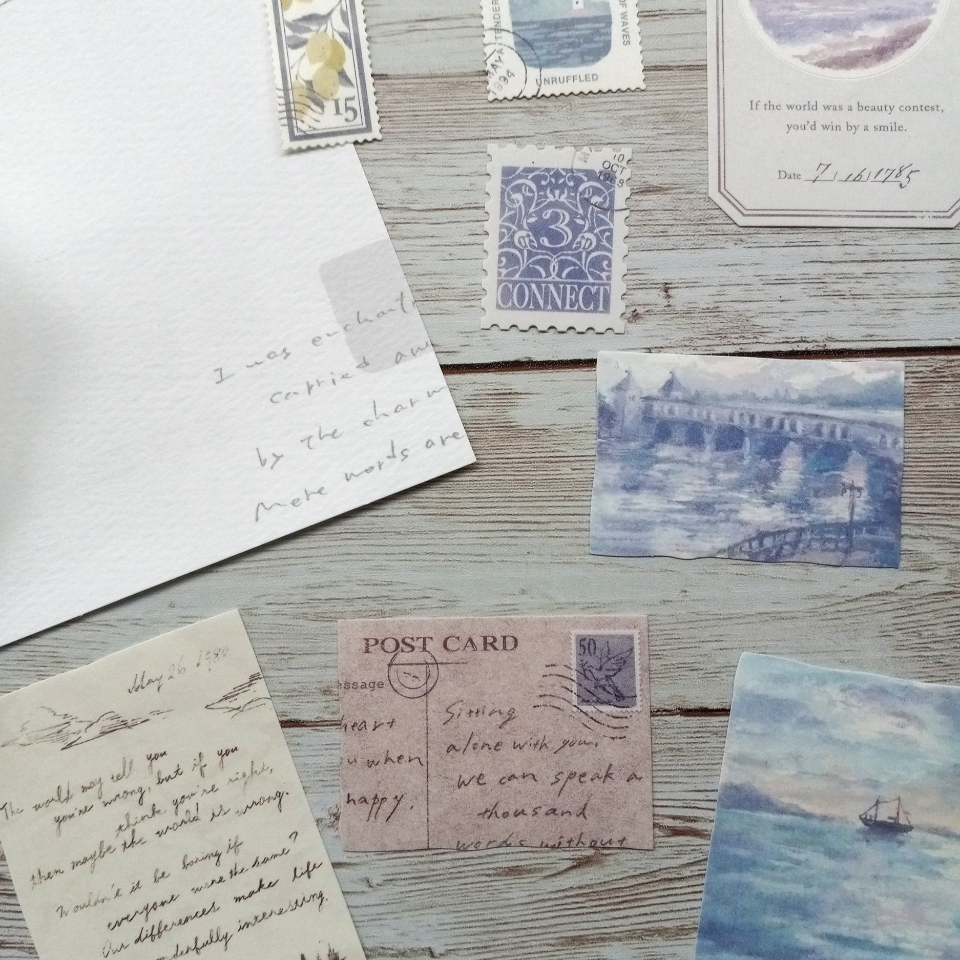 Mind Wave Flake Stickers Landscape Morning Calm || The Stationery Pocket