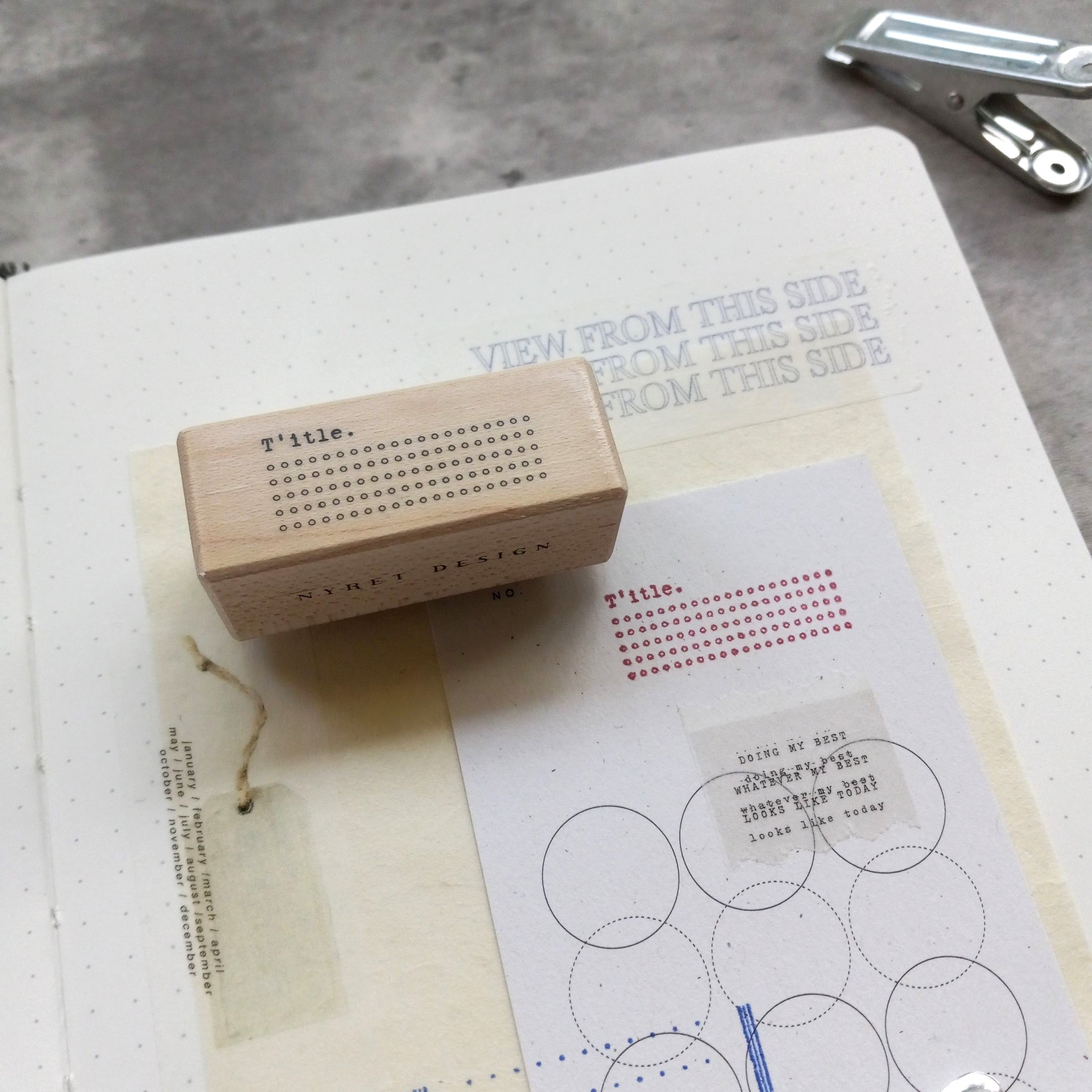 Nyret Design Rubber Stamp - Vol 10 Daily Aesthetic - No. 48 Title || The Stationery Pocket