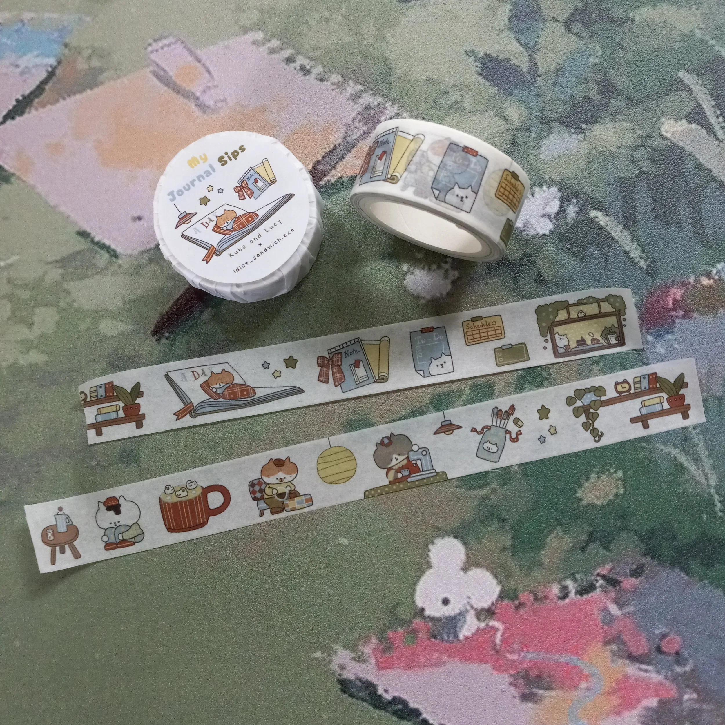 KuboandLucy x Idiot Sandwich - Washi Tape - My Journal Sips (Cafe Journaling) V.1