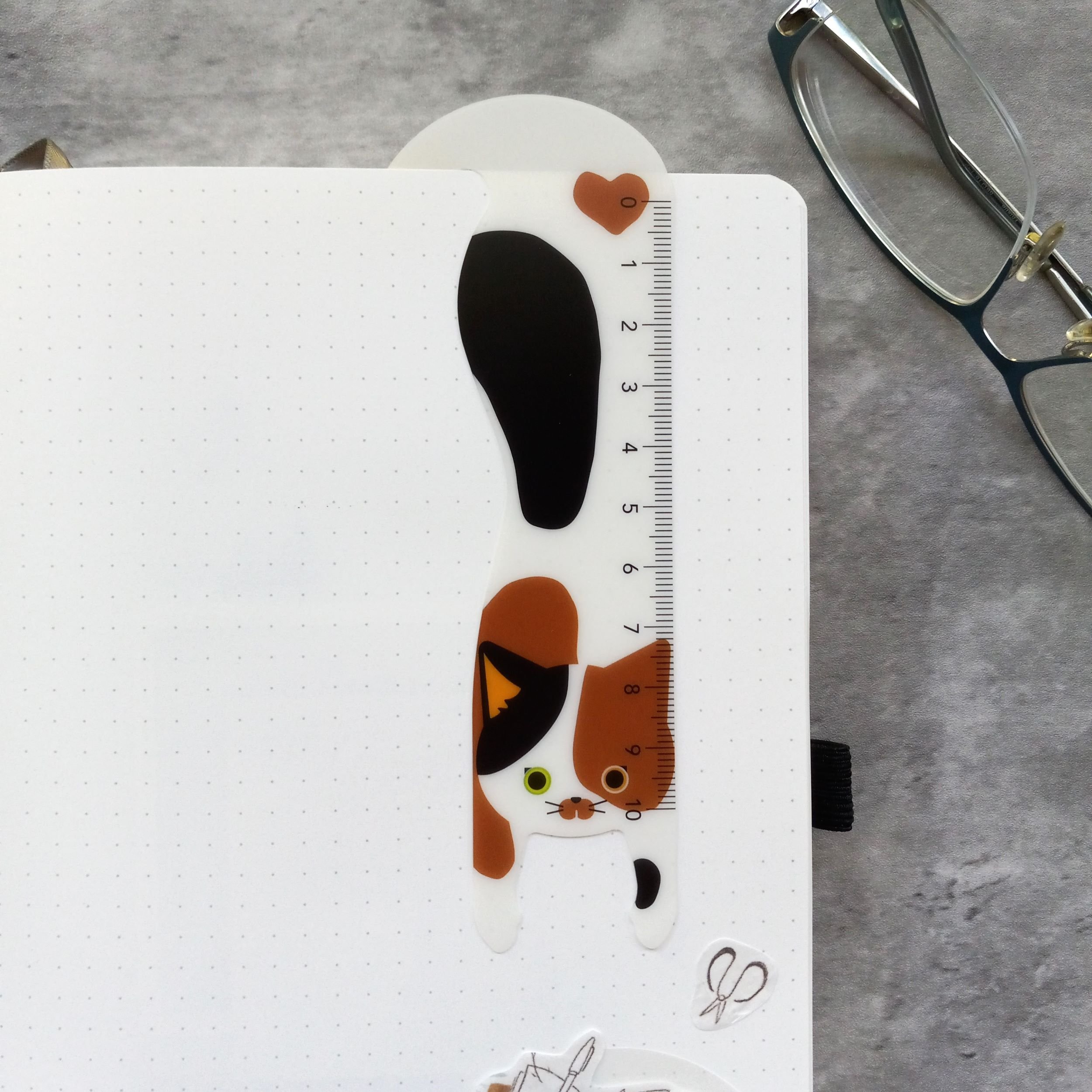Velos Hanging Nyan Koshi Bookmark Ruler - Mike (Tricolor) || The Stationery Pocket