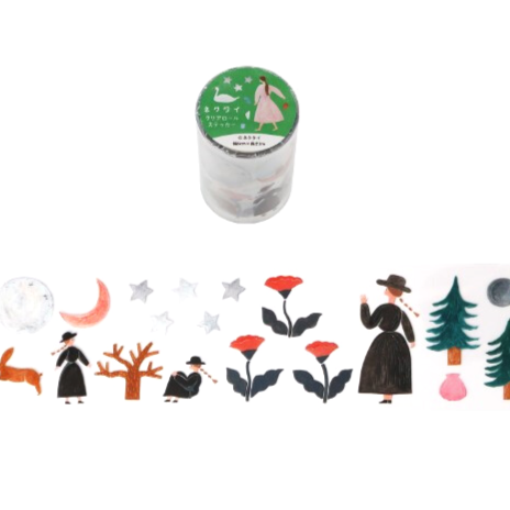 Nippan -  Komamono Creative x Necktie Collaboration - Decorative Clear Roll Stickers