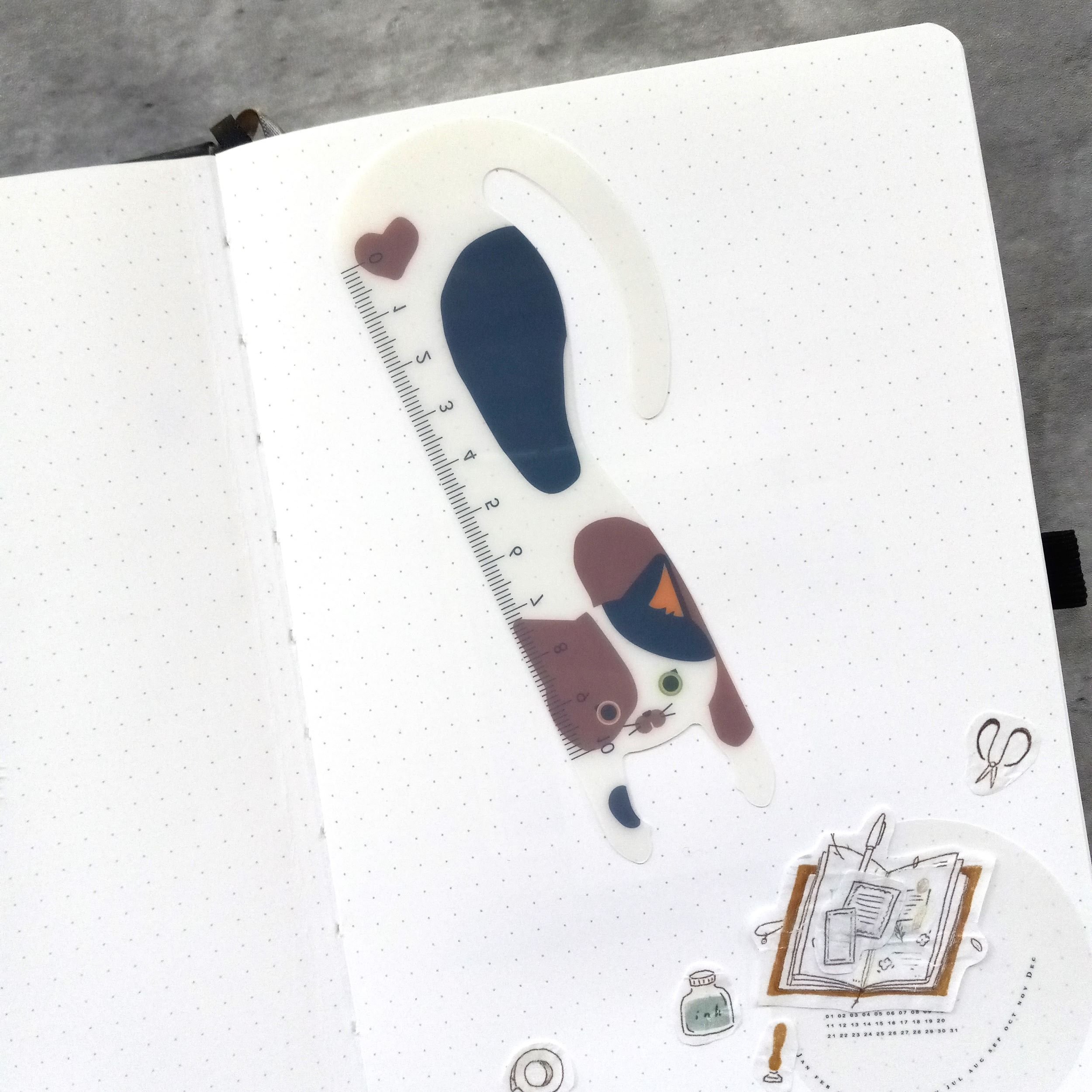 Velos Hanging Nyan Koshi Bookmark Ruler - Mike (Tricolor) || The Stationery Pocket