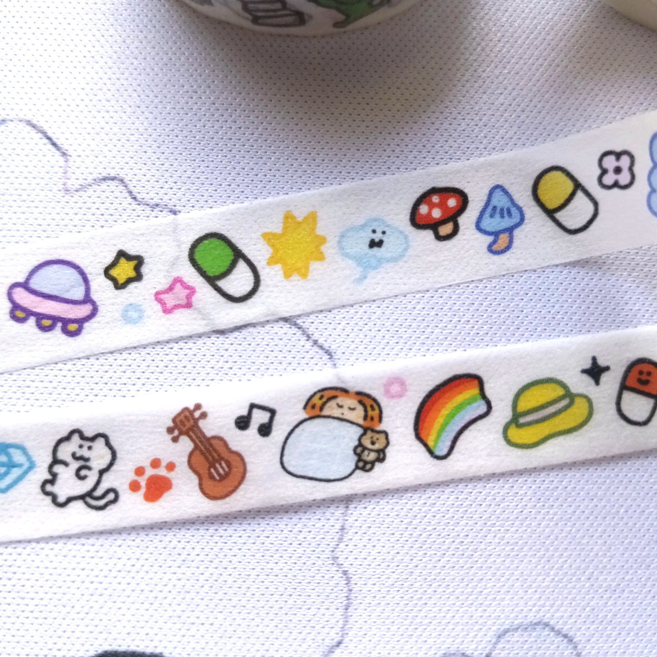 Dream Mini Emoji washi tape for planners, scrapbooks, and creative paper crafts