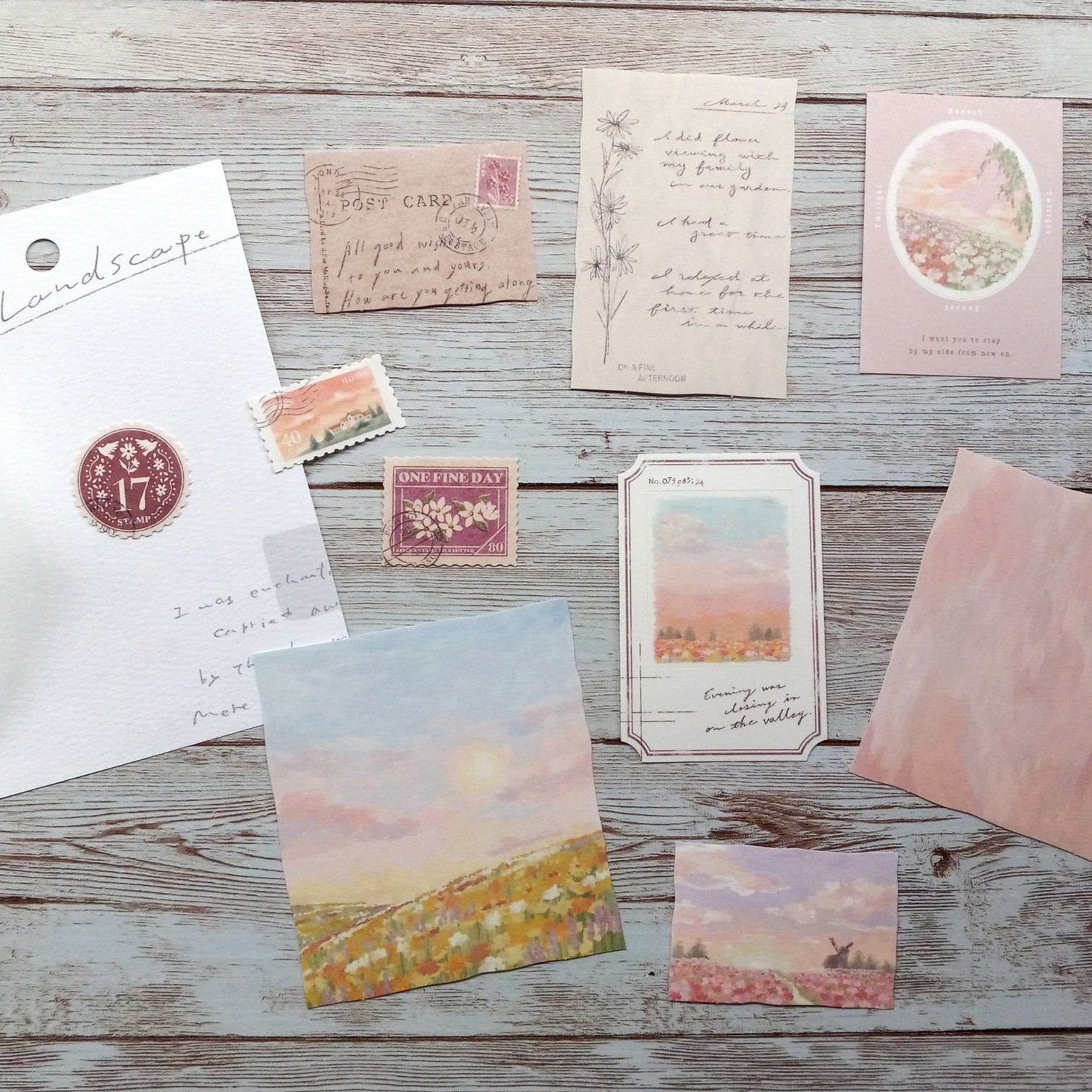 Mind Wave Flake Stickers Landscape Akane Cloud || The Stationery Pocket