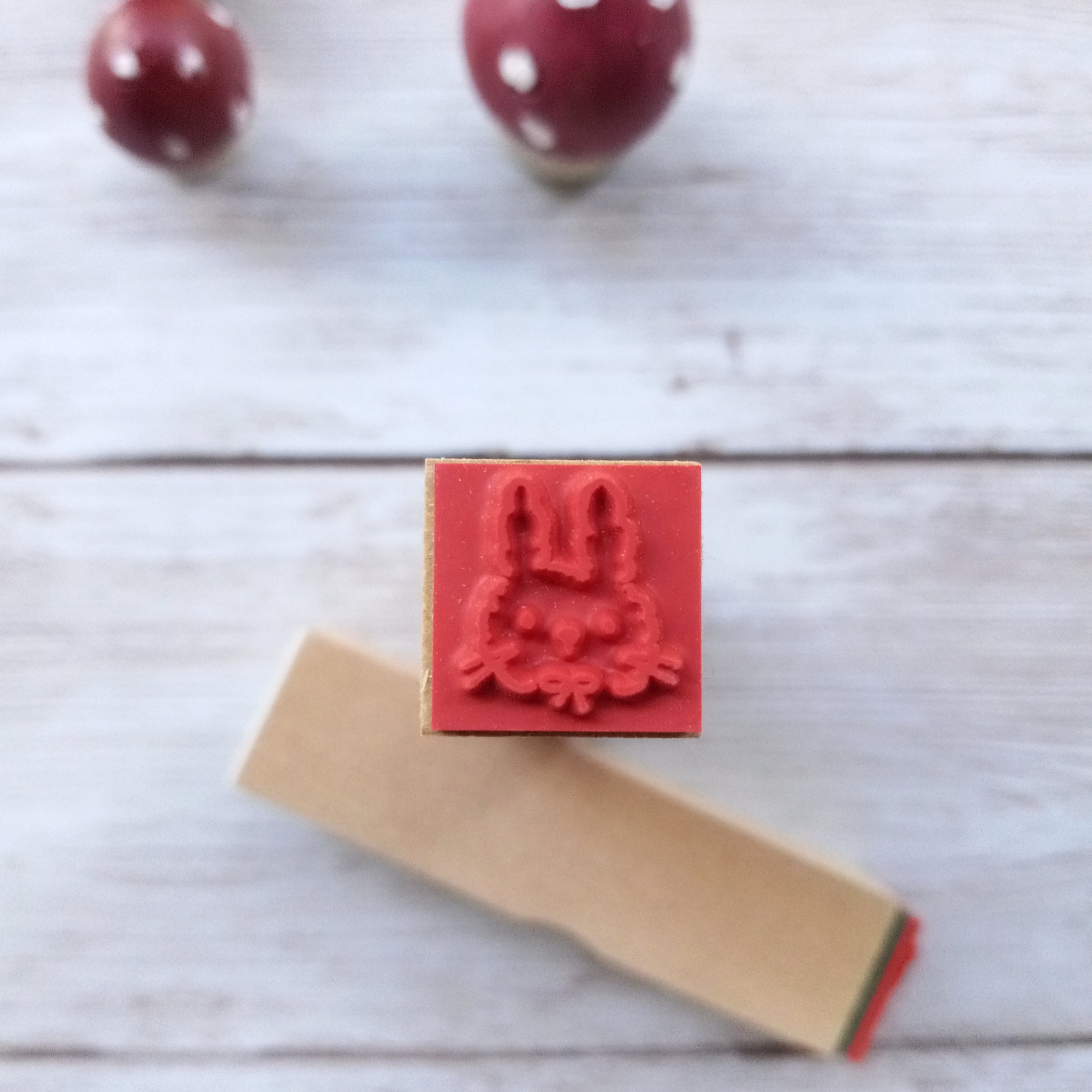 Hankodori Mini Rabbit Rubber Stamp
