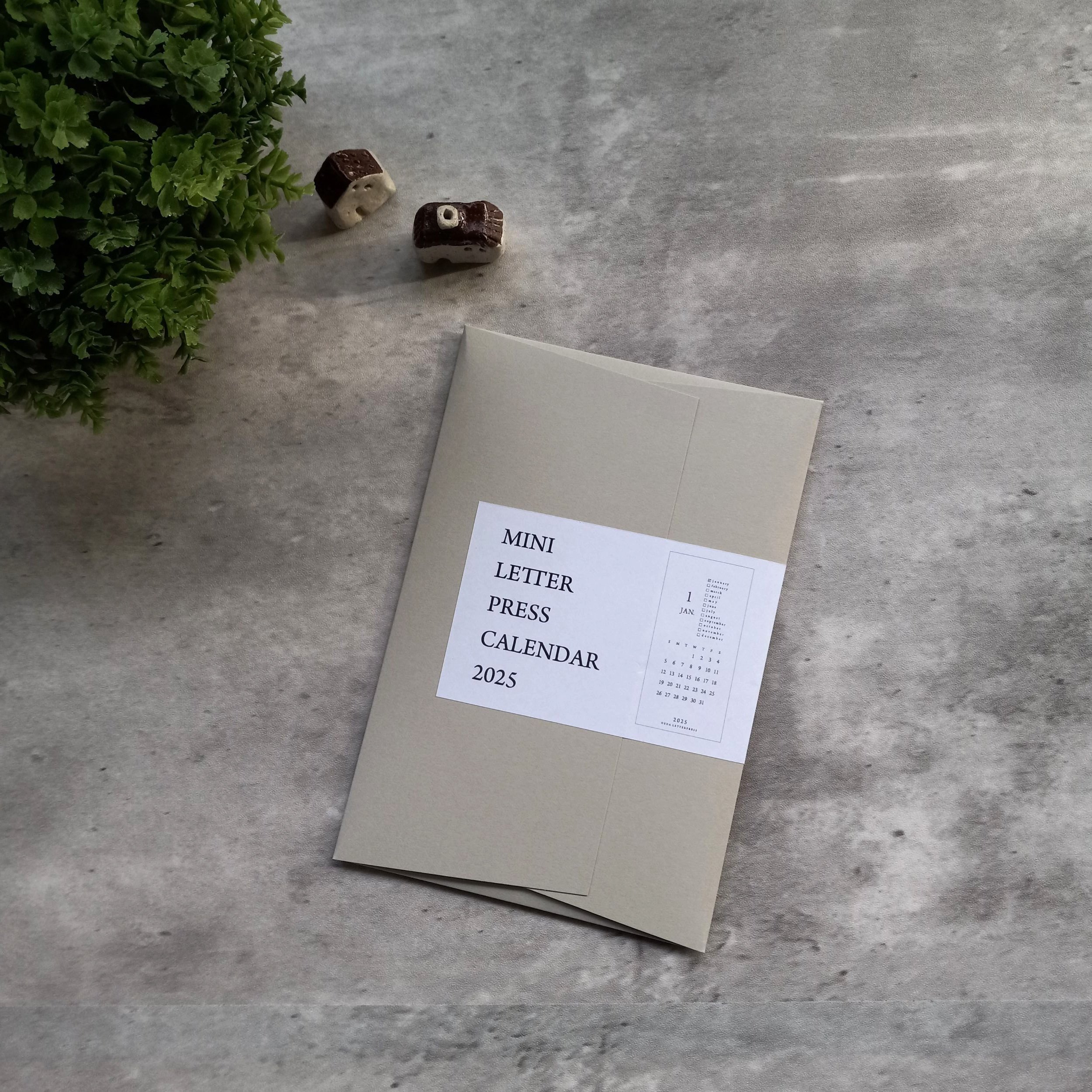 OEDA Letterpress :: Calendars :: Mini Letterpress Calendar 2025