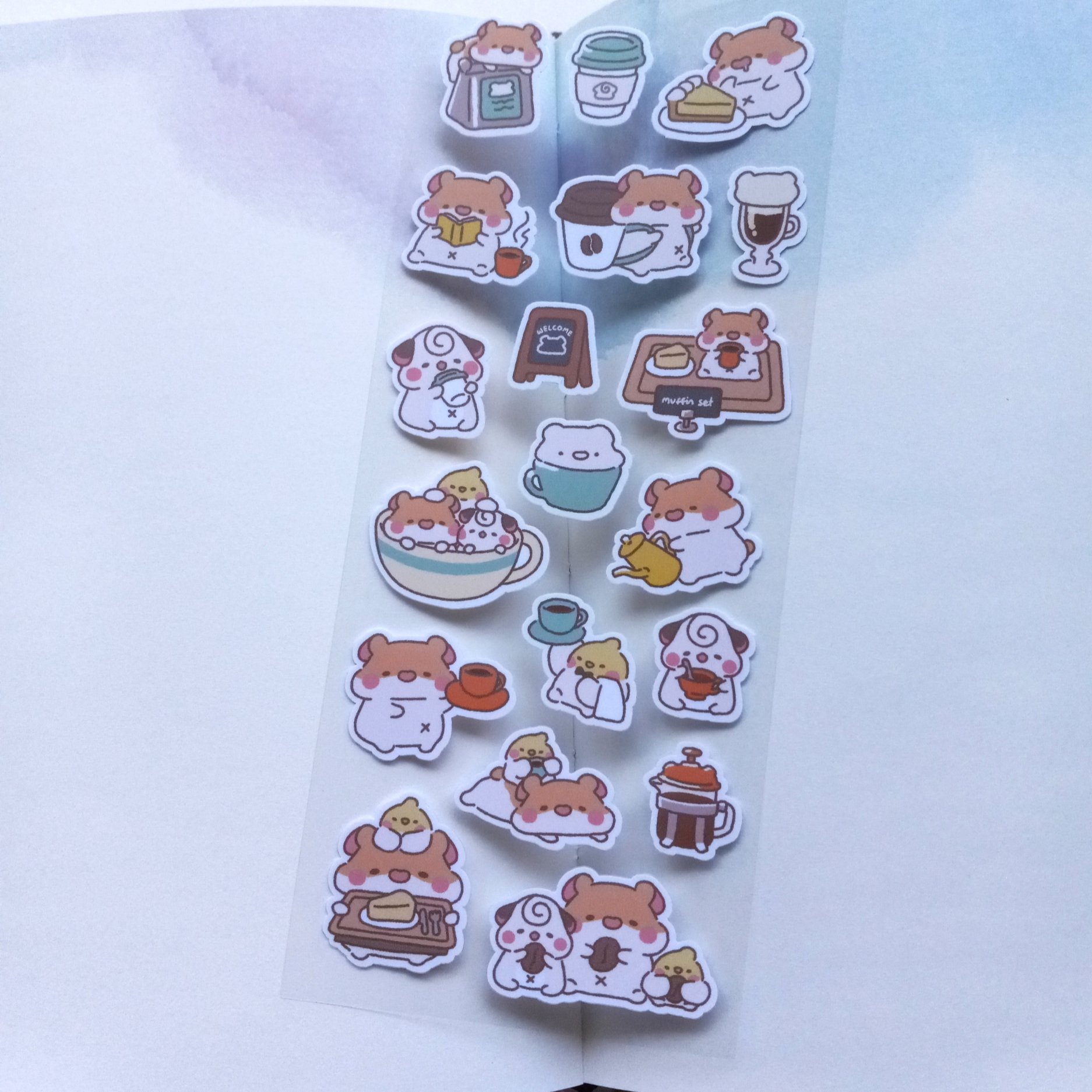 Studio Enon Muffin Corner Coffee Shop Sticker Sheet A || The Stationery Pocket