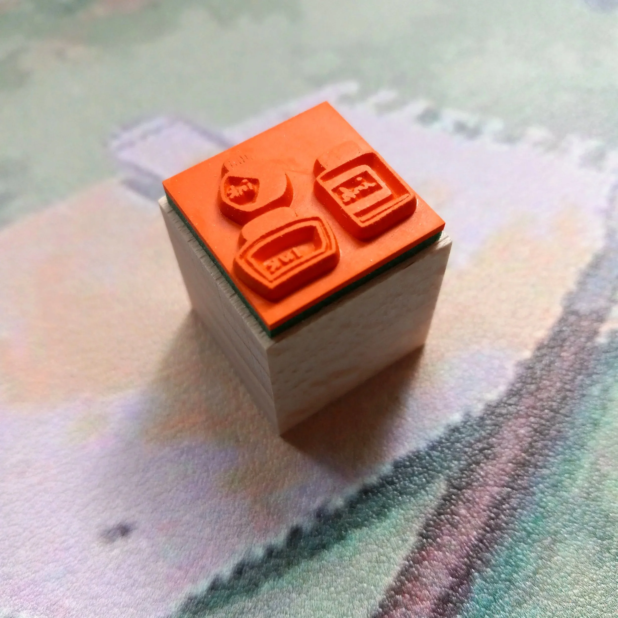 Forme. journaling stamp with three ink bottles