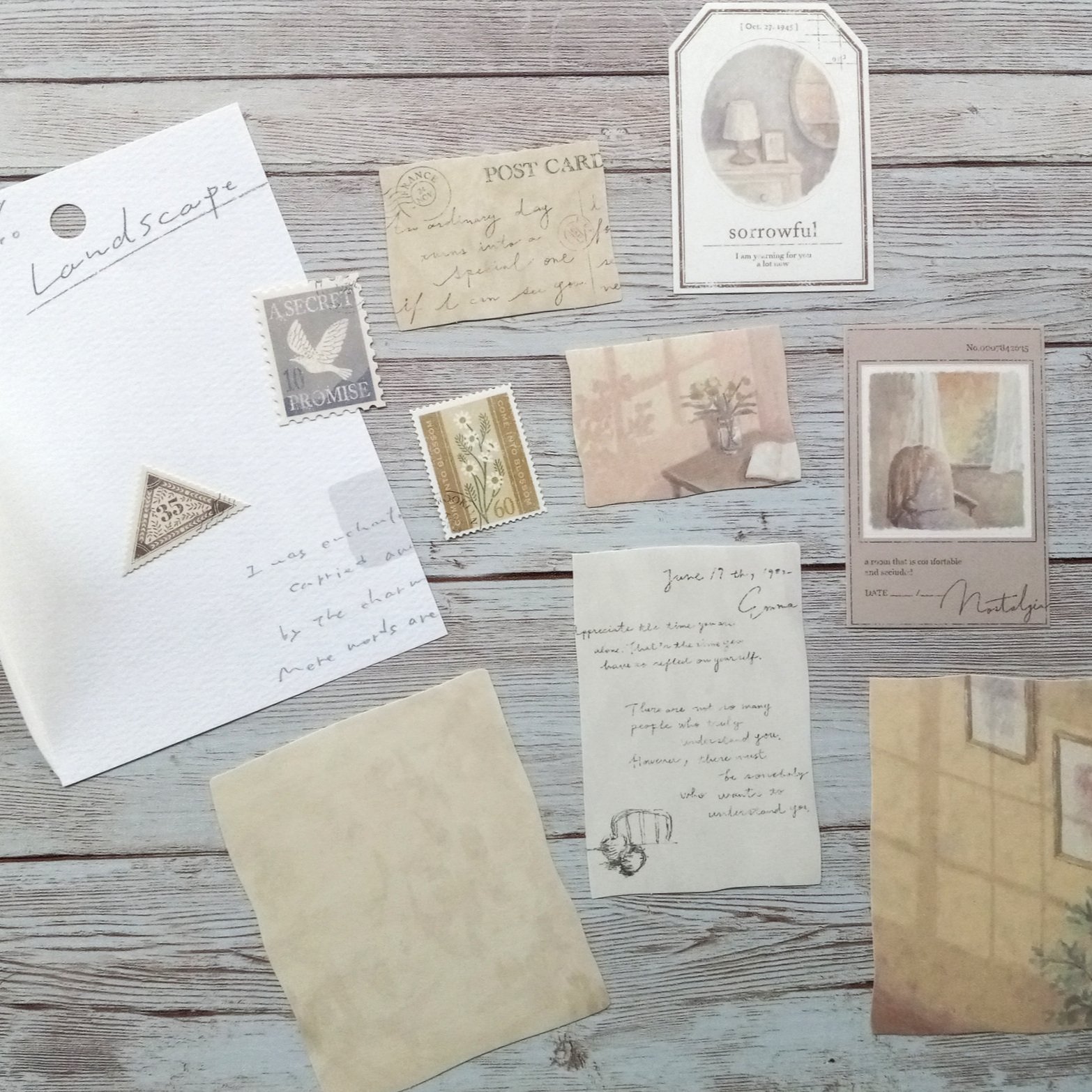 Mind Wave Flake Stickers Landscape Twilight || The Stationery Pocket