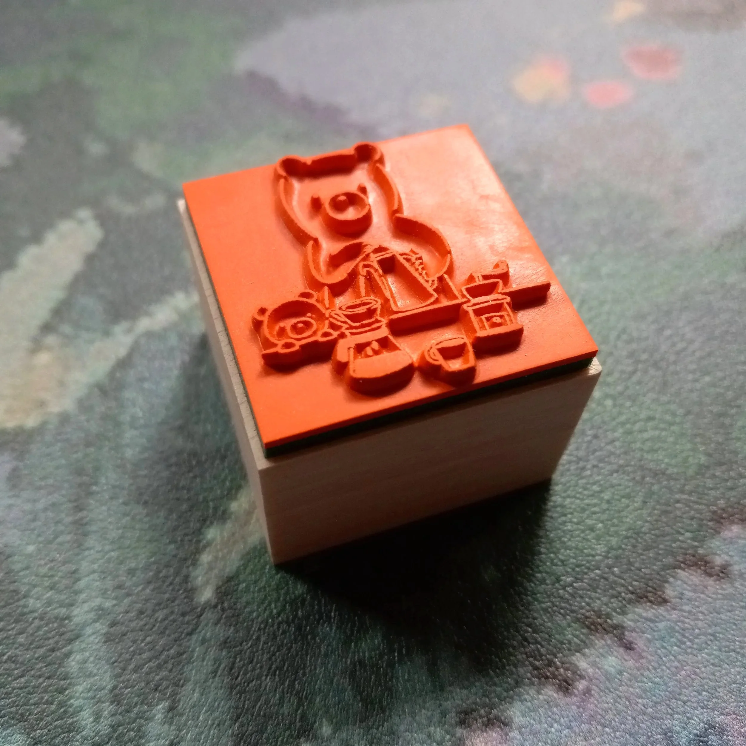 Forme. Haha Kuma Coffee illustration stamp