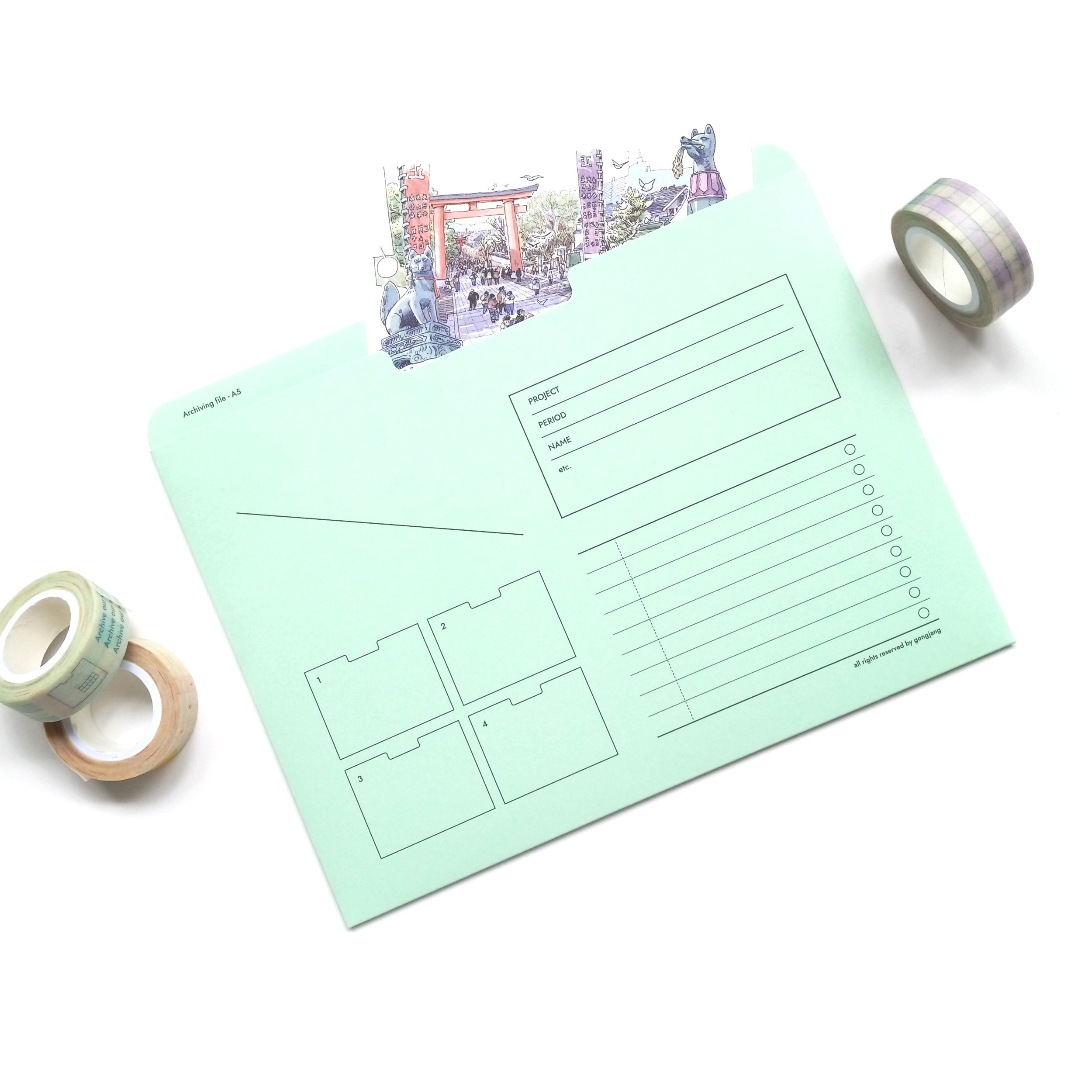 Gongjang A5 Archiving File Folder - Melon || The Stationery Pocket