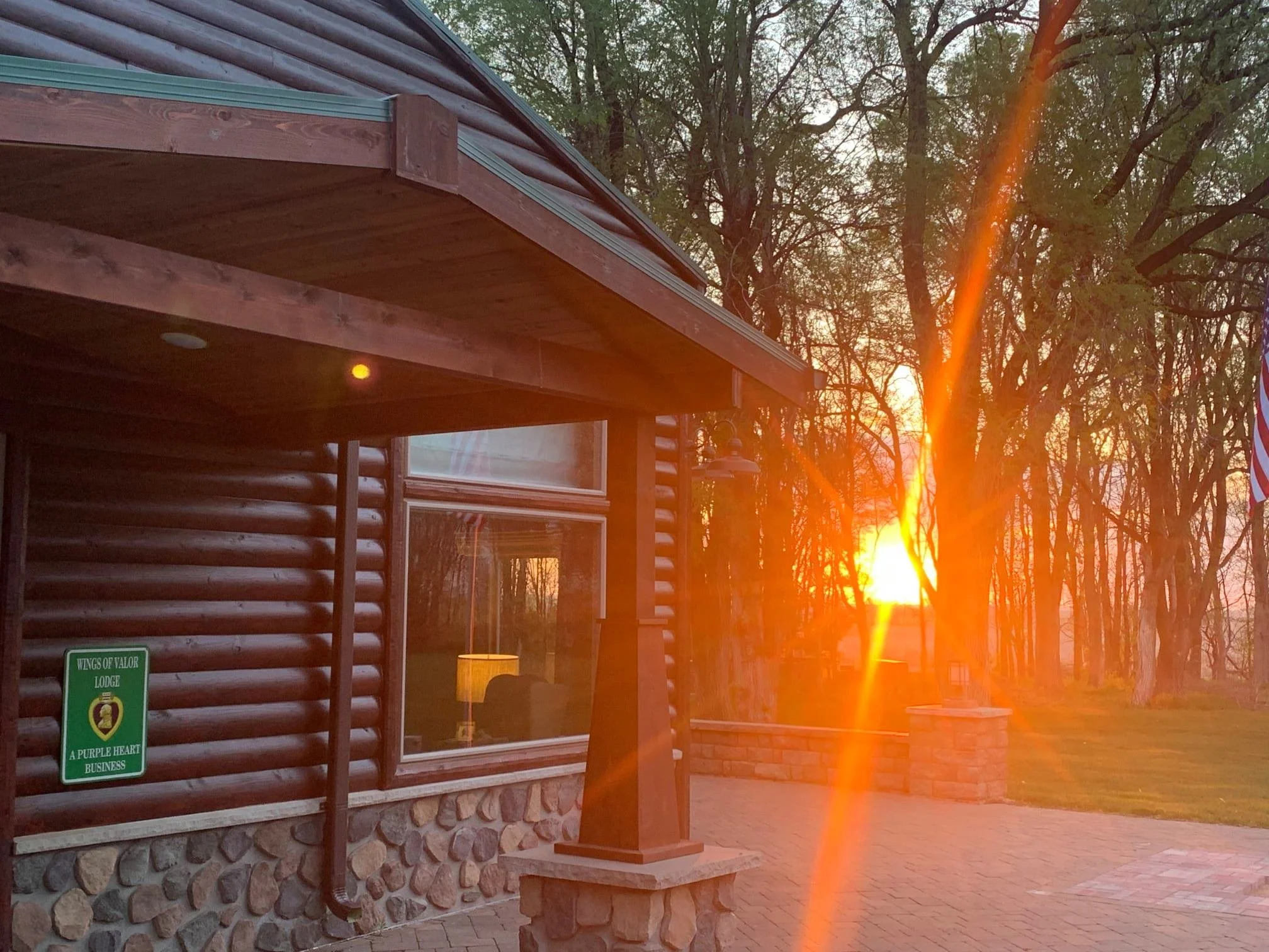 Wings of Valor Lodge at sunrise