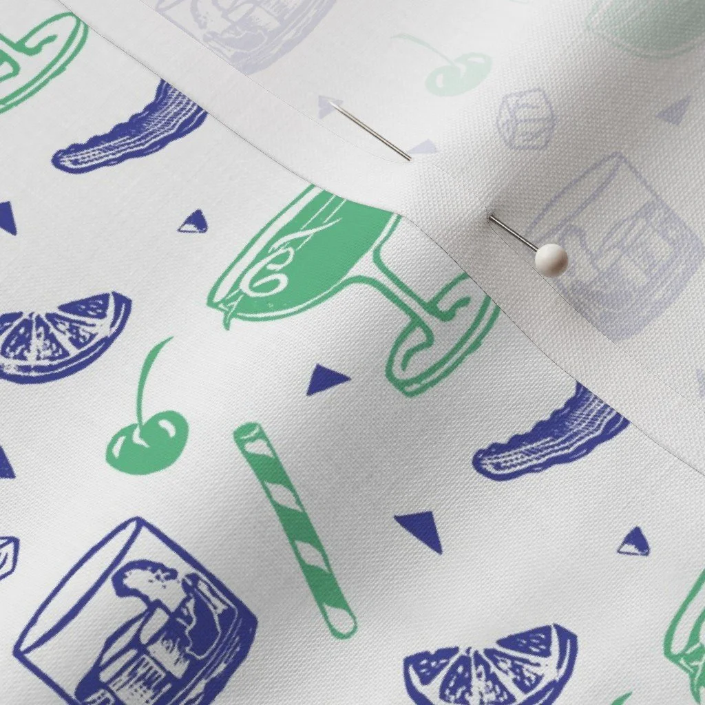 Happy Hour Cocktails & Cherries-Mid-Century Bar Drink Pattern Oceana