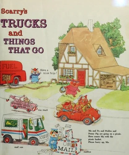 Book cover: Richard Scarry's Cars and Trucks and Things That Go by Richard Scarry