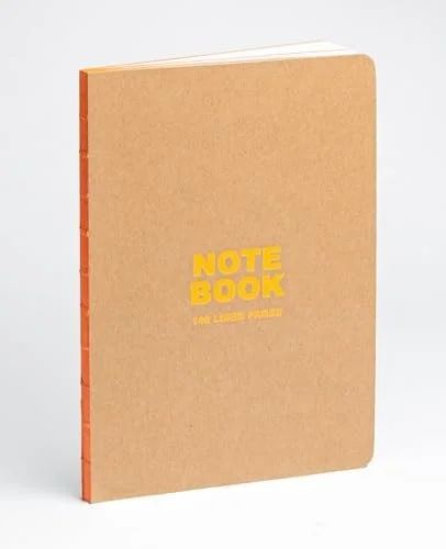 Book cover: TeNeues - A5 Notebook:Kraft and Neon Orange, Paperback - 140 Lined Pages with Lay Flat Binding Our A5 Size Standard Paperback Notebook by teNeues