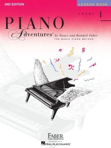 Book cover: Piano Adventures The Basic Piano Method. Lesson book by Nancy Faber; Randall Faber