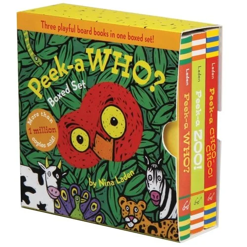 Book cover: Peek-a Who? Boxed Set (Children's Animal Books, Board Books for Kids) by Nina Laden