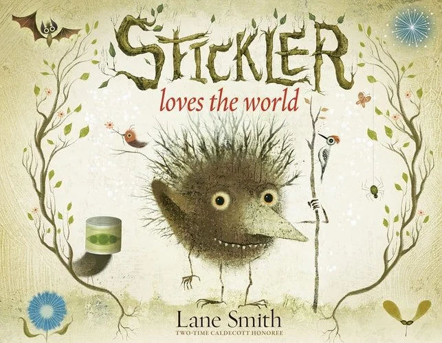 Book cover: Stickler Loves the World by Lane Smith