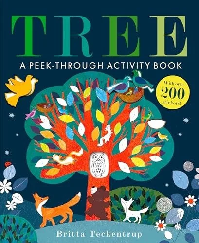 Book cover: Tree: A Peek-Through Activity Book: With over 200 stickers by Britta Teckentrup