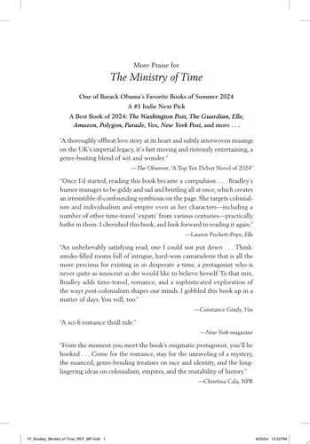 Book cover: The Ministry of Time: A Novel by Kaliane Bradley