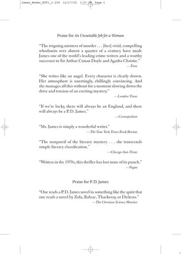 Book cover: An Unsuitable Job for a Woman (Cordelia Gray Mysteries, No. 1) by P.D. James