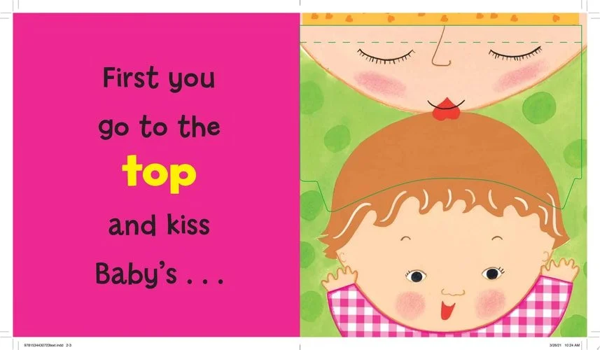 Book cover: Kisses, Kisses, Head to Toe! A Lift-the-Flap and Mirror Book by Karen Katz