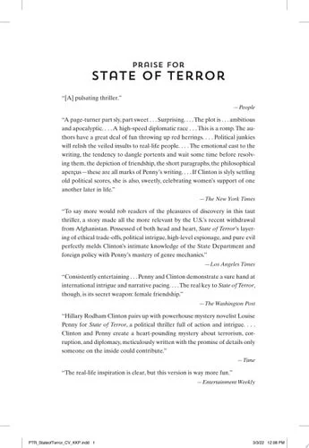 Book cover: State of Terror: A Novel by Louise Penny; Hillary Rodham Clinton